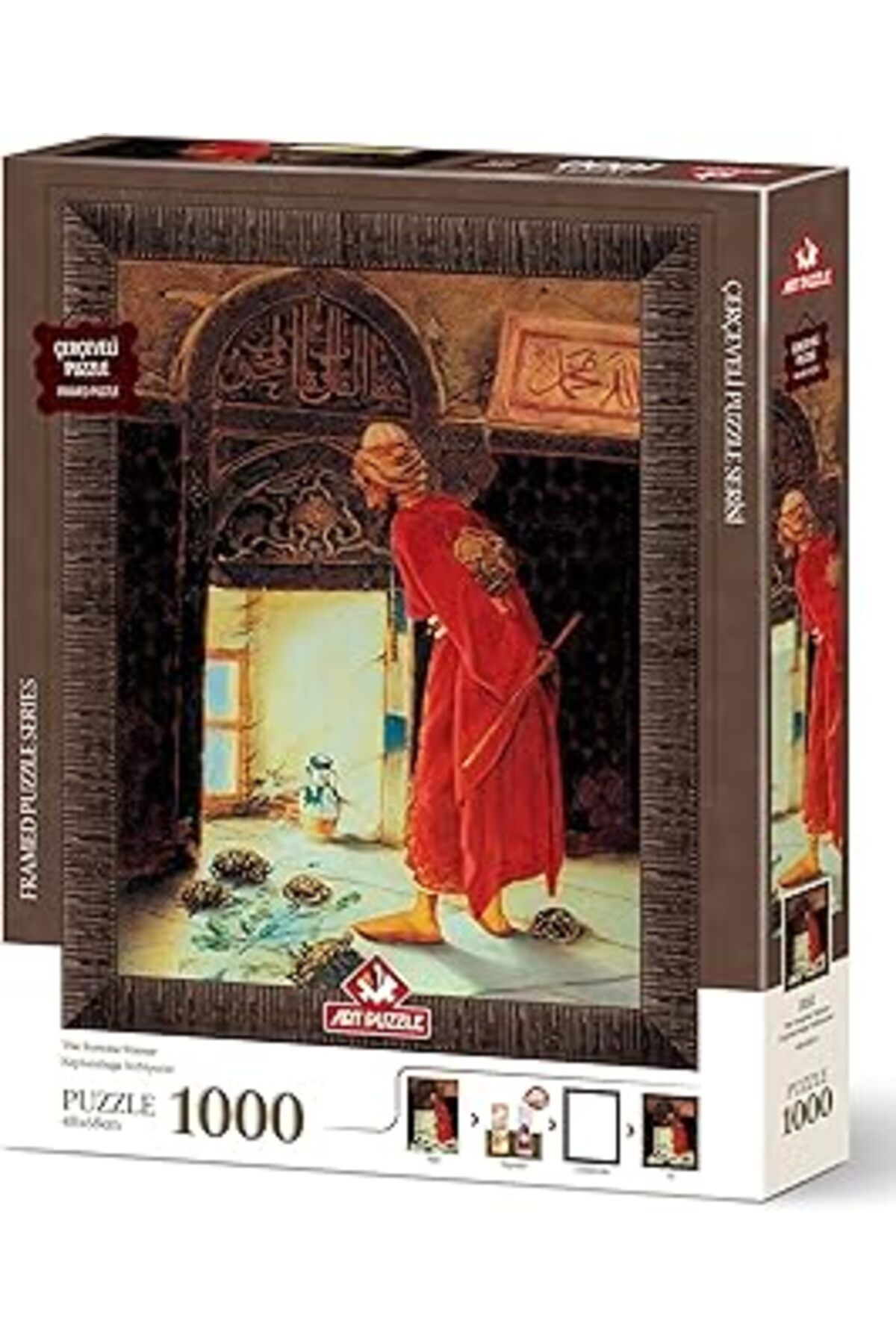 karadağsb Art Puzzle Kaplumbağa Terbiyecisi 1000 Parça Çerçeveli Puzzle