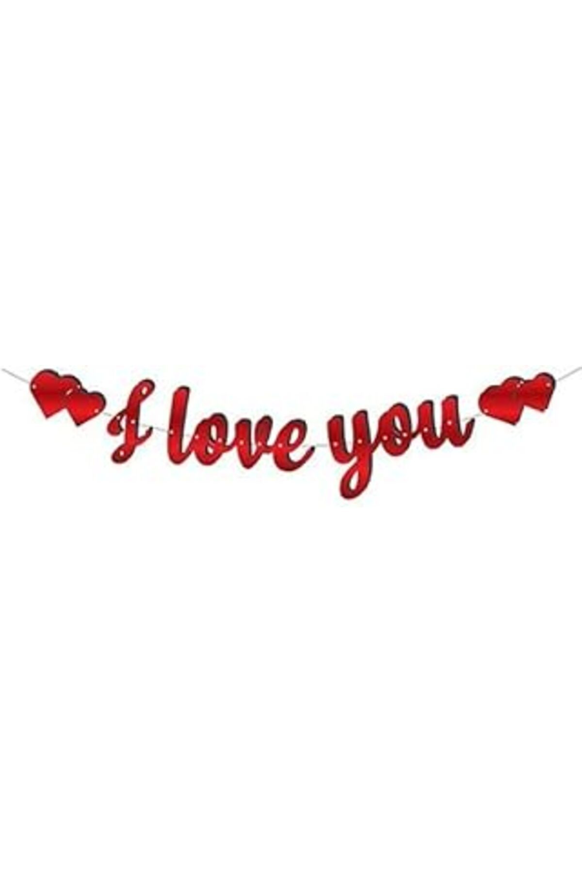 karadağsb Just Good Stuff - Sevgililer Günü - I Love You Banner 10 Parça 30 Cm