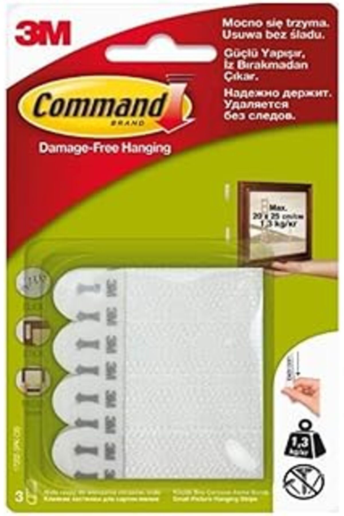 NETWORK ART Command 17202 Cırt Cırt Bant, Küçük Boy, İz Bırakmaz, Güçlü Yapıştırıcı