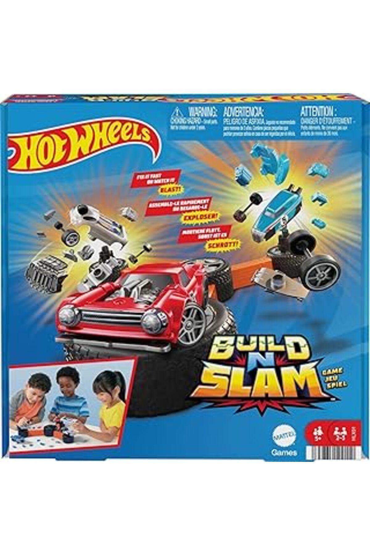 DENİZBİLİŞİM Hot Wheels Build N Slam Kutu Oyunu, 5 Yaş Nane Üzeri, , Çok Renkli
