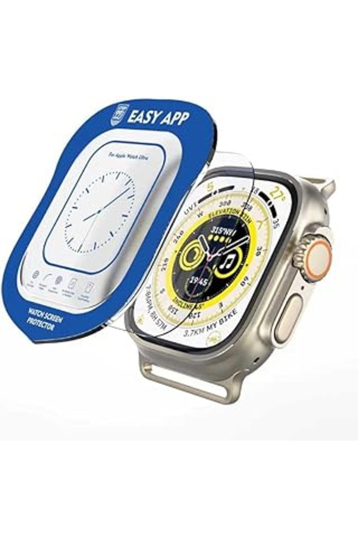 NZM TİCARET Watch Ultra Ile Uyumlu 49Mm Easy Temperli Cam Watch Ultra Ile Uyumlu Ekran Koruyucu Renksiz