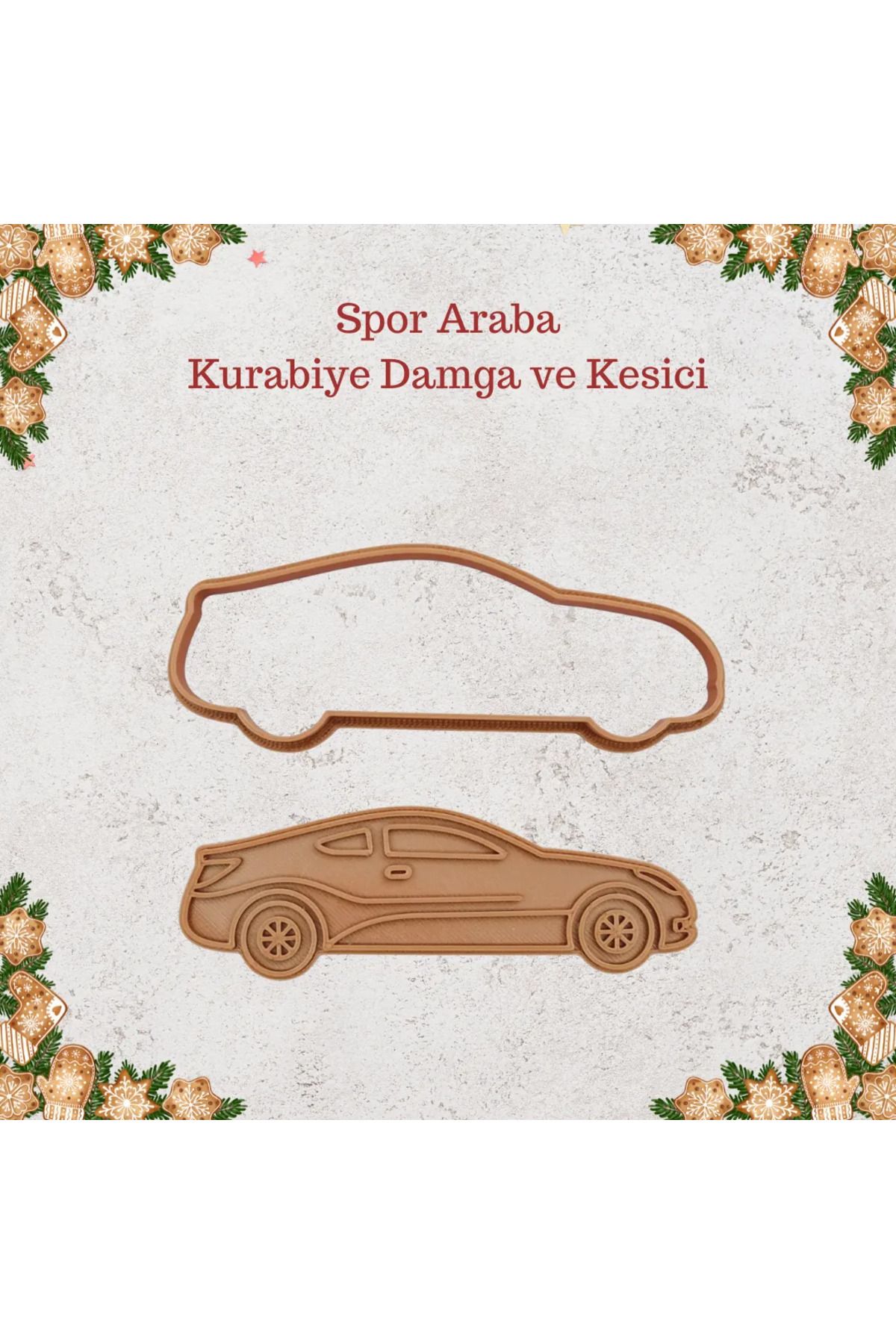 sermen kreatif Spor Araba Kurabiye Damga ve Kesici Seti