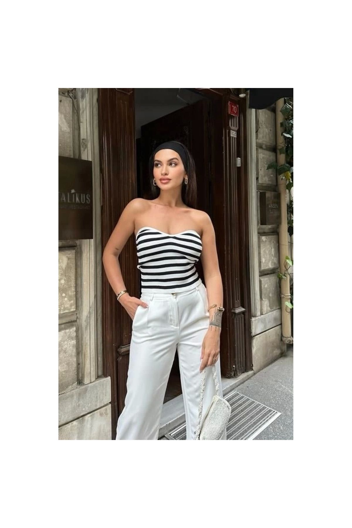 Marsilyan - Mathilde Straplez Crop Top 327101