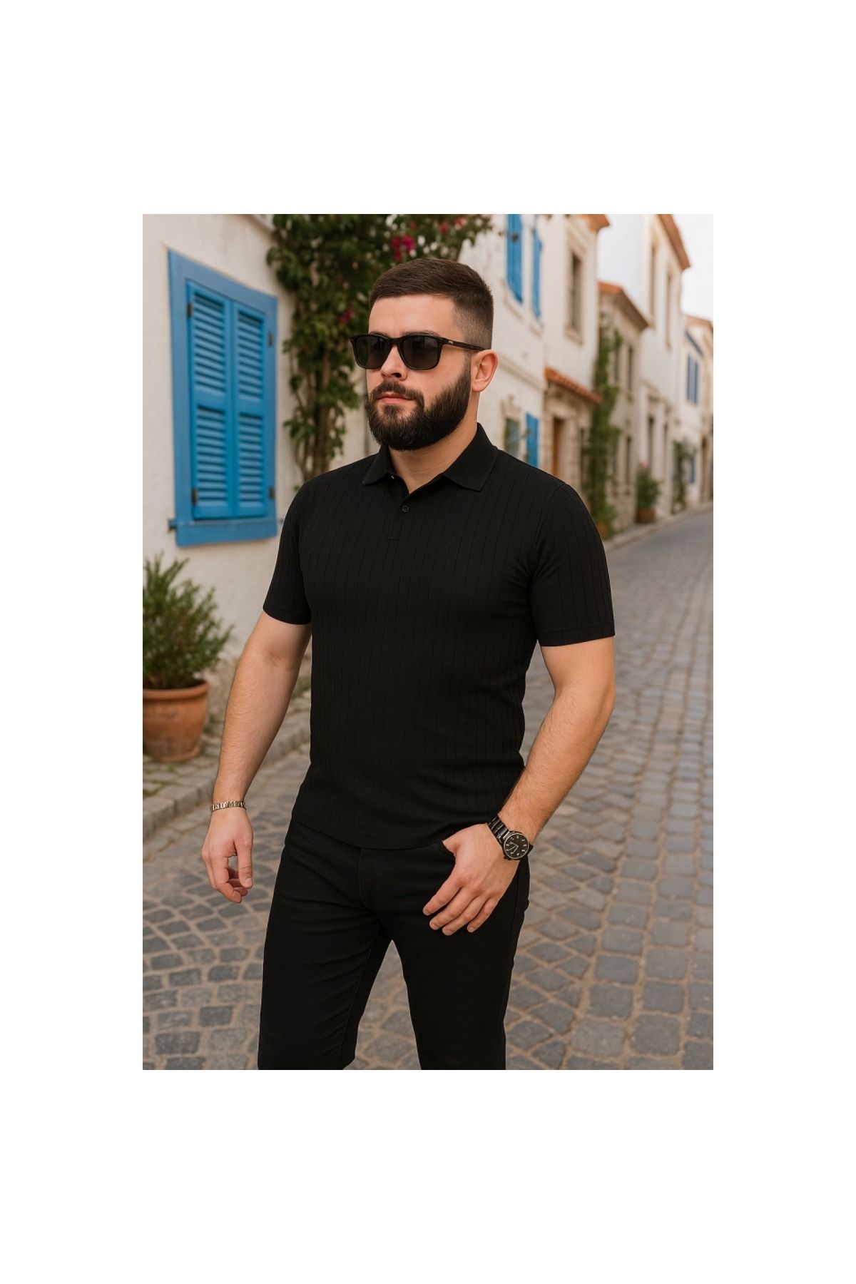 Marsilyan - Triko Dokuma Yakalı Tshirt