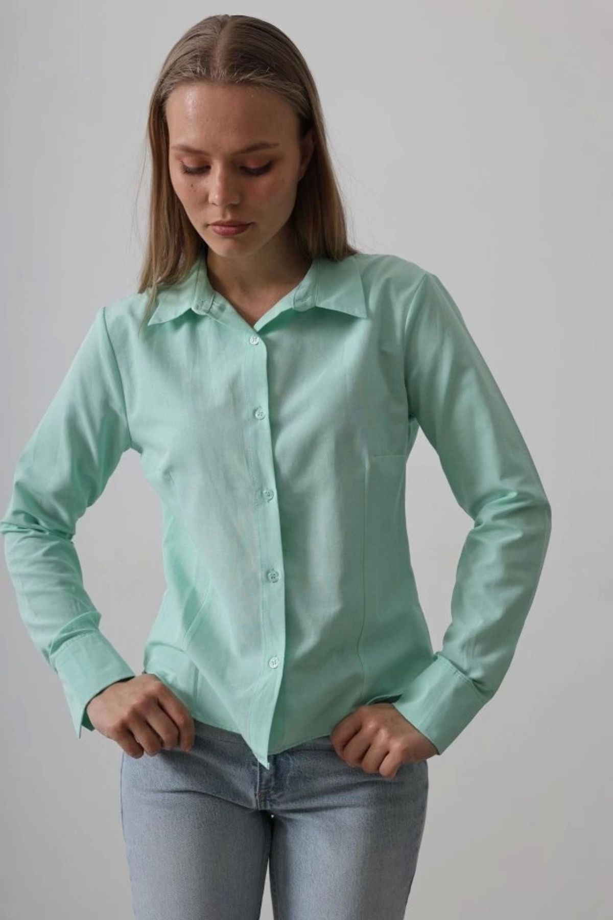 Butik Basic Gömlek - Mint