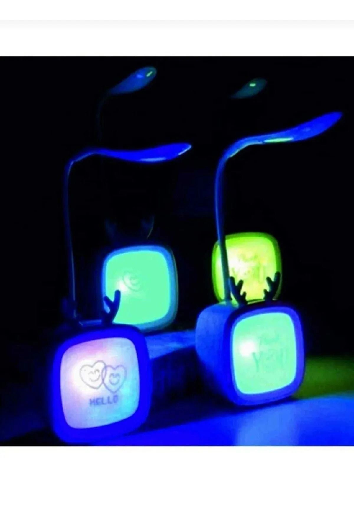 WINNBOSS Şarjı Akrobatik Başlı 3 Kademeli Masa Ve Gece Lambası Led Gün Işığı Yeşil RenkNO 5