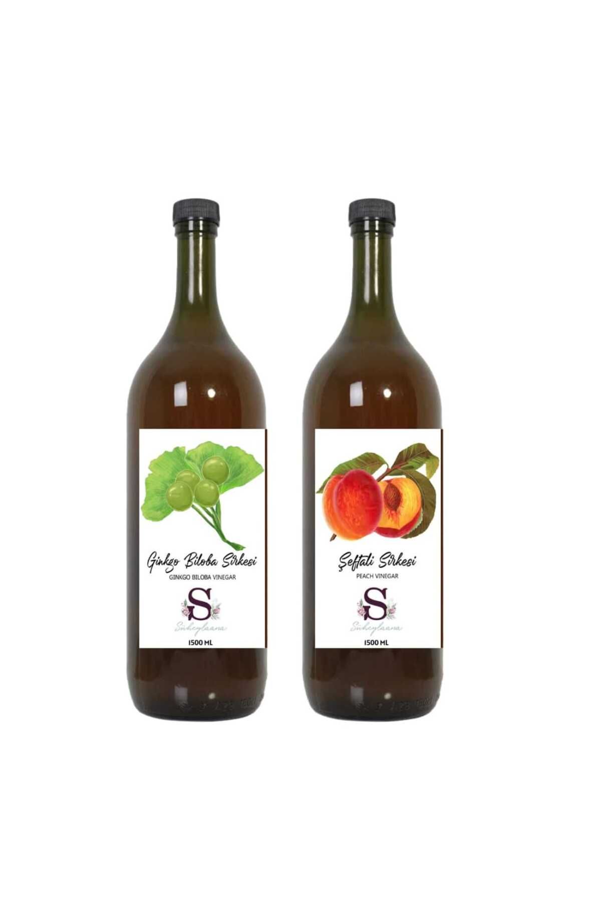 Süheylaana Doğal Ginkgo Biloba Sirkesi 1500 Ml - Doğal Şeftali Sirkesi 1500 Ml