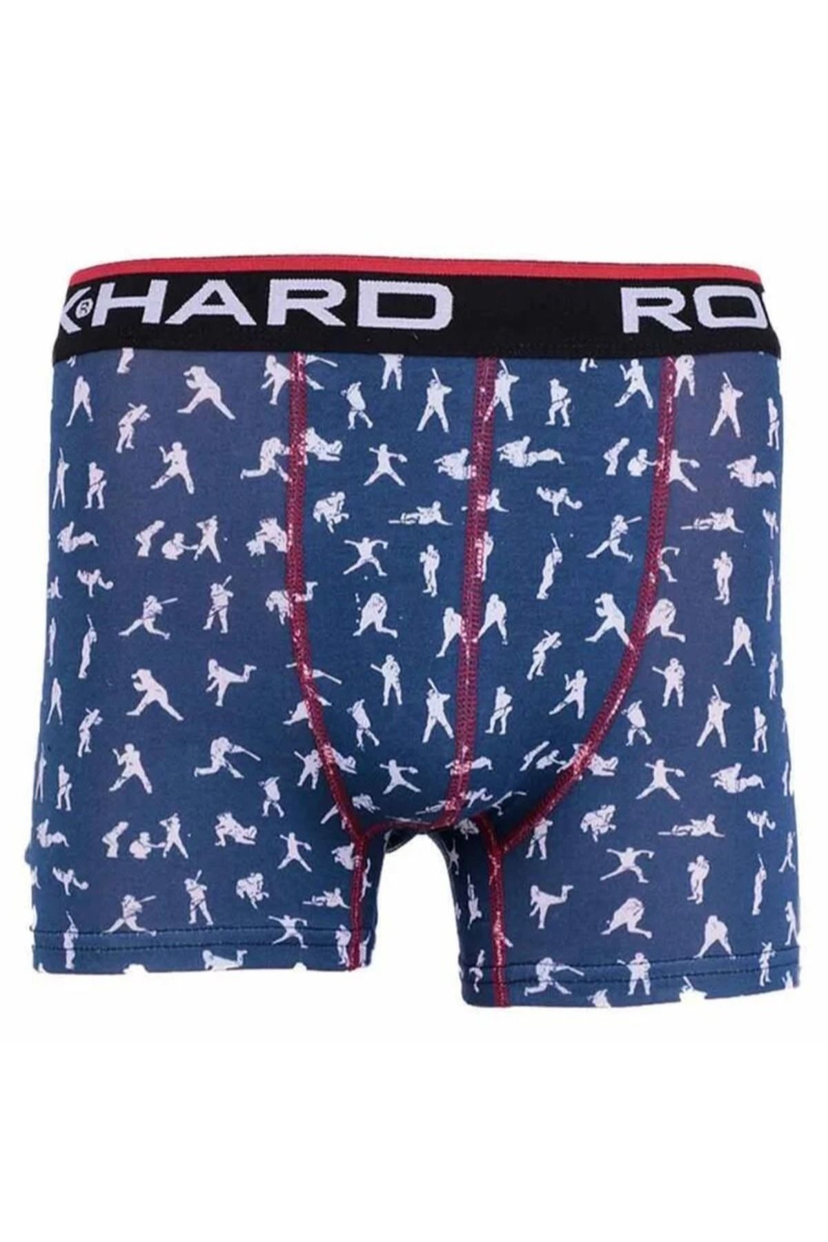 rockhard Erkek Renkli 5'li Rock Hard Desenli Boxser (7003)