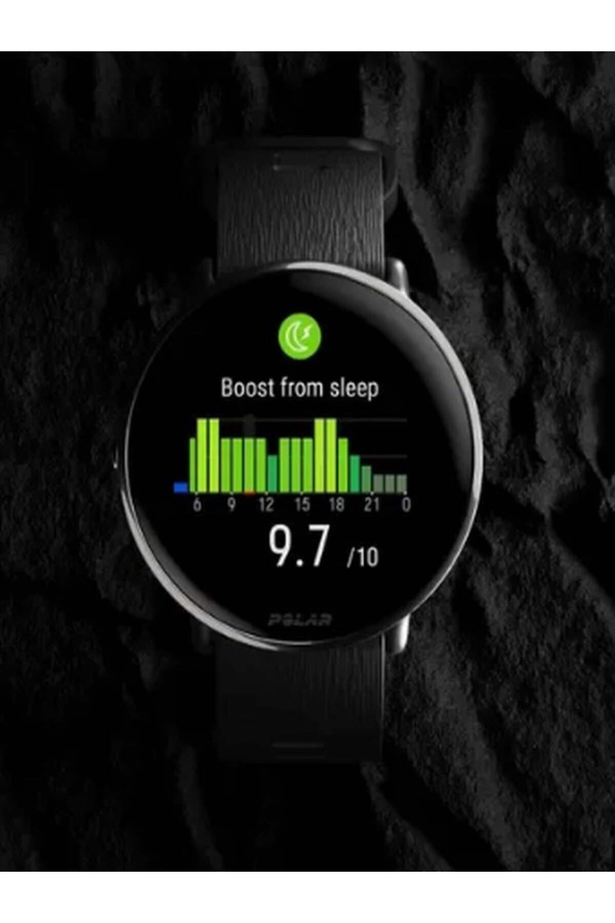 POLAR-Polar Ignite 3 Titanium Black Silicone Watch 4