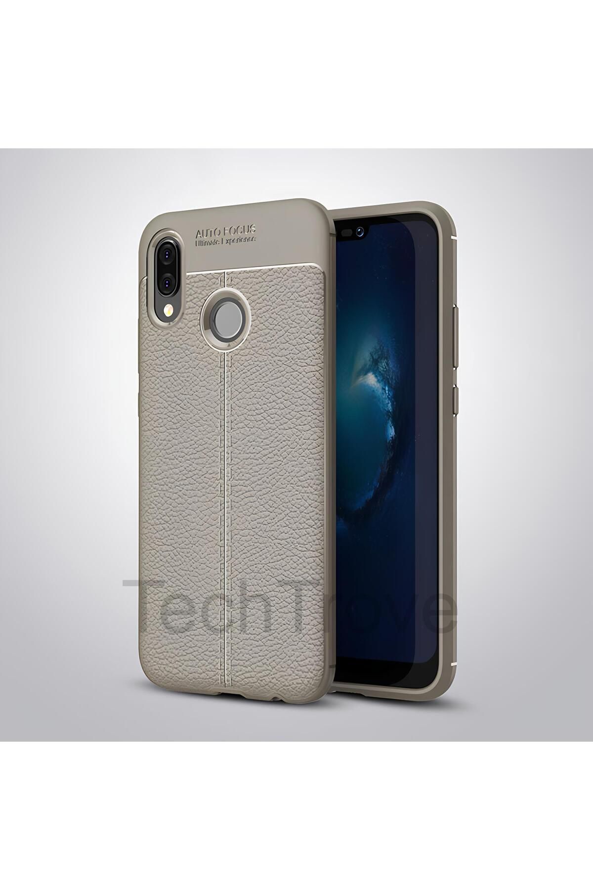 TechTrove Huawei P20 Lite Kılıf Deri Extra Korumalı Slikon Kapak
