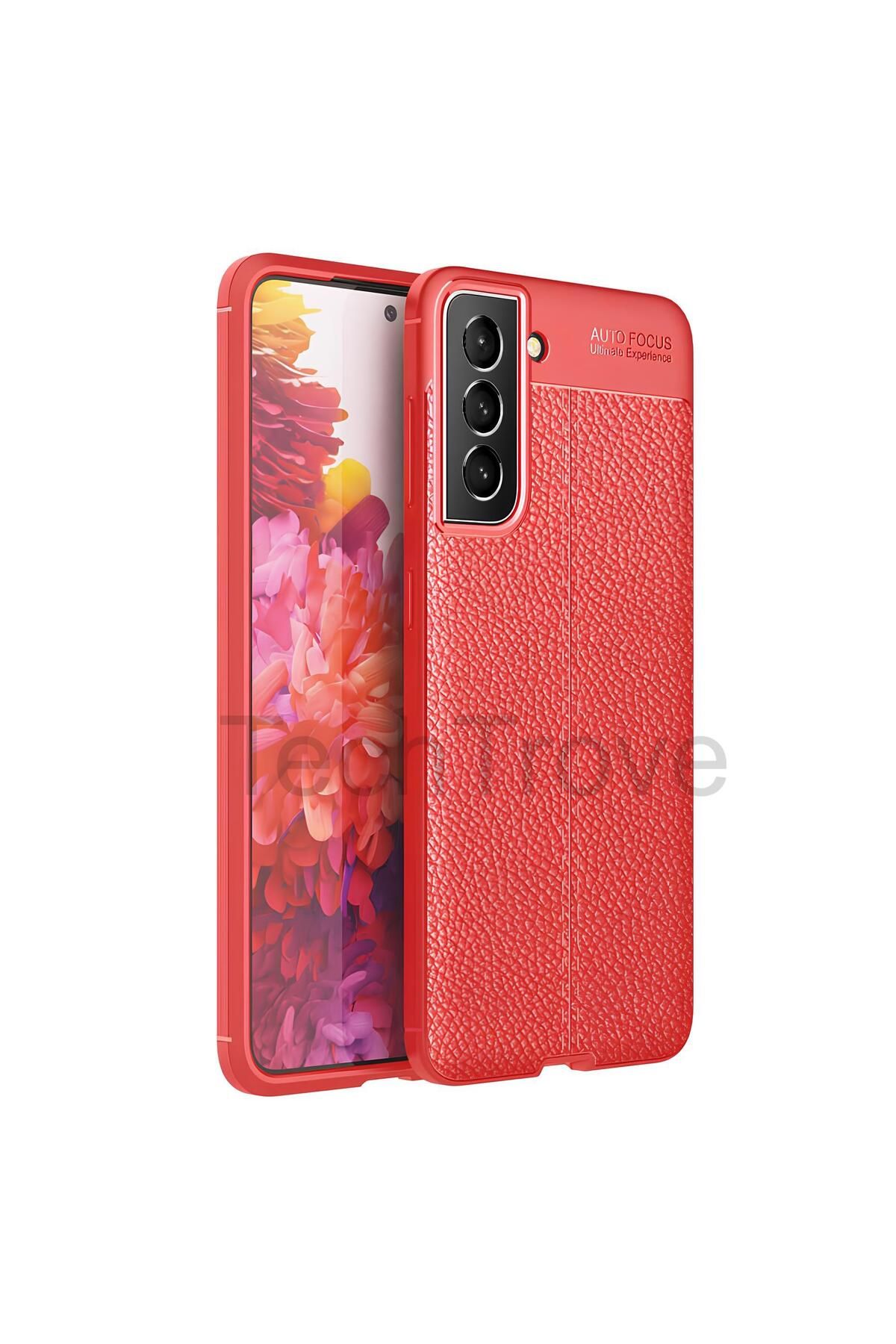 TechTrove Samsung Galaxy S21 FE Kılıf Deri Extra Korumalı Slikon Kapak