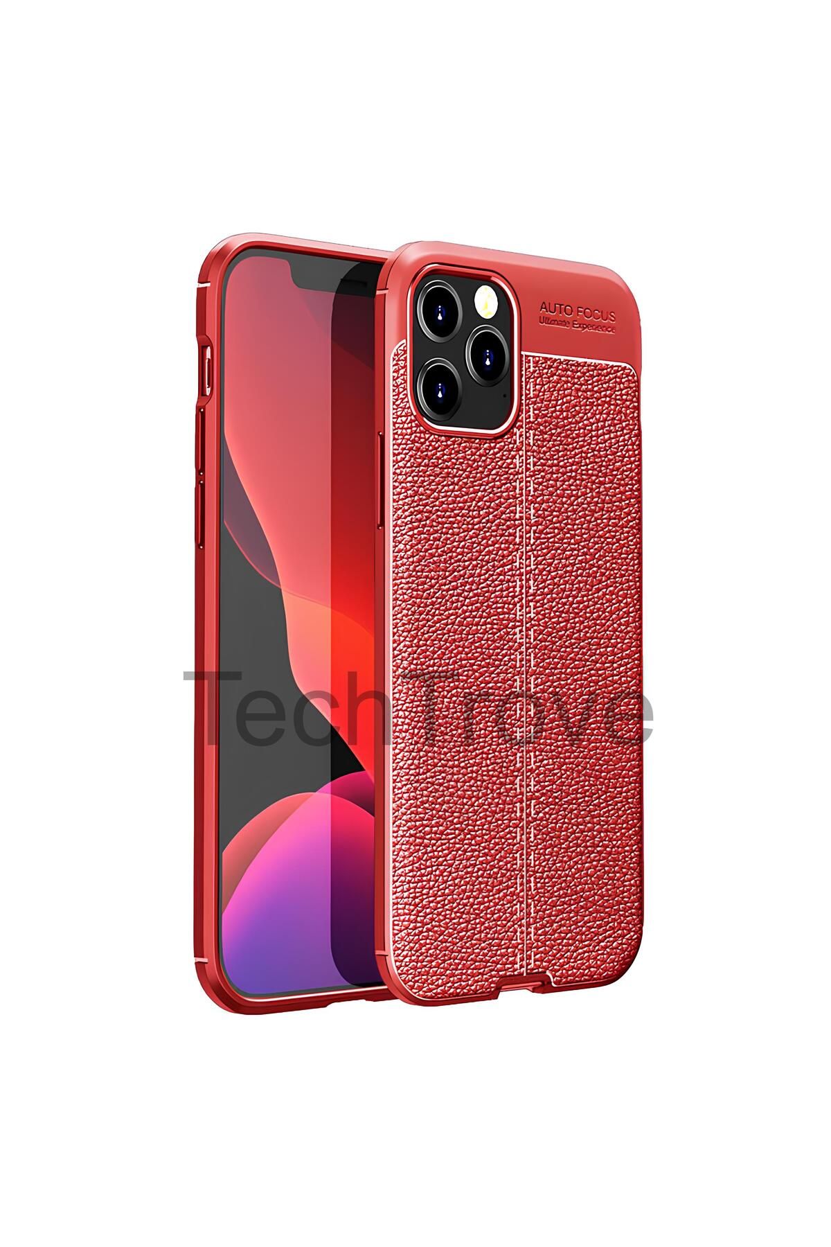 TechTrove Apple iPhone 12 Pro Max Kılıf Deri Extra Korumalı Slikon Kapak