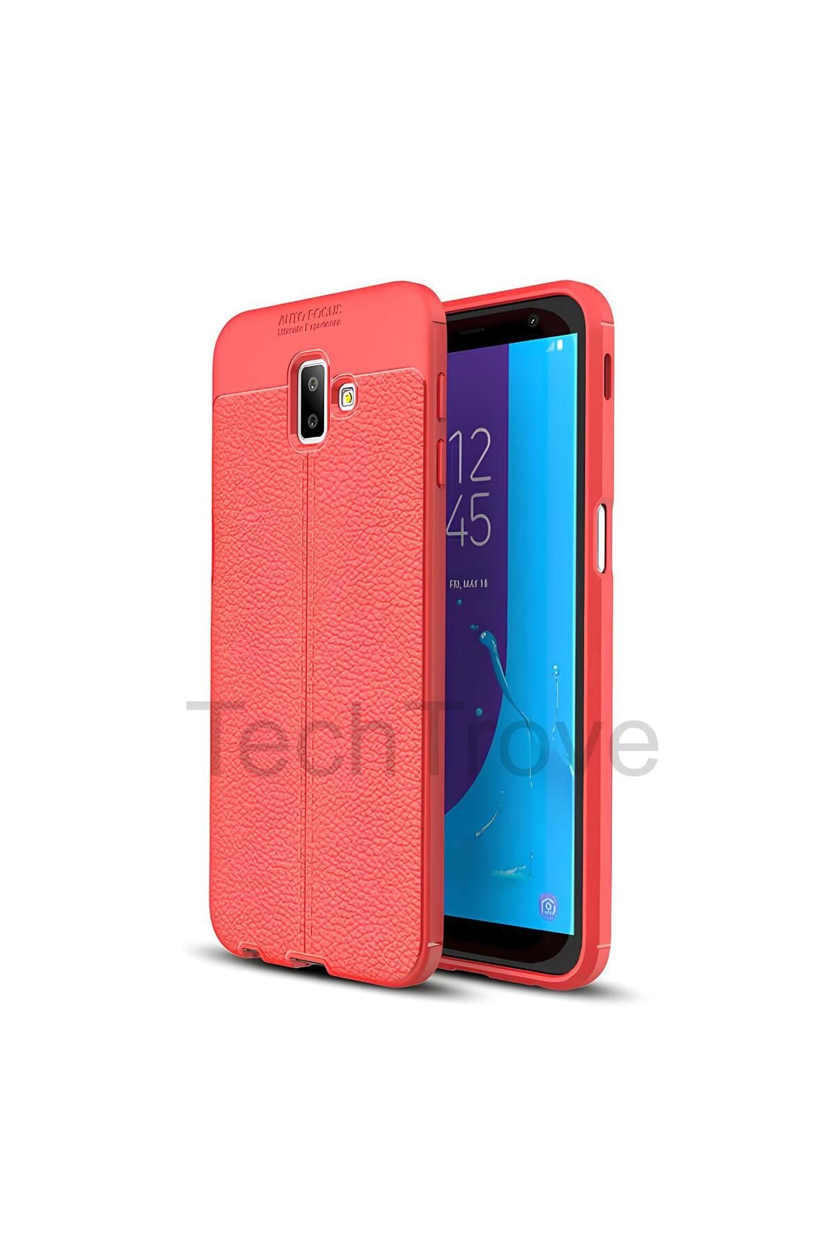TechTrove Samsung Galaxy J6 Plus Kılıf Deri Extra Korumalı Slikon Kapak