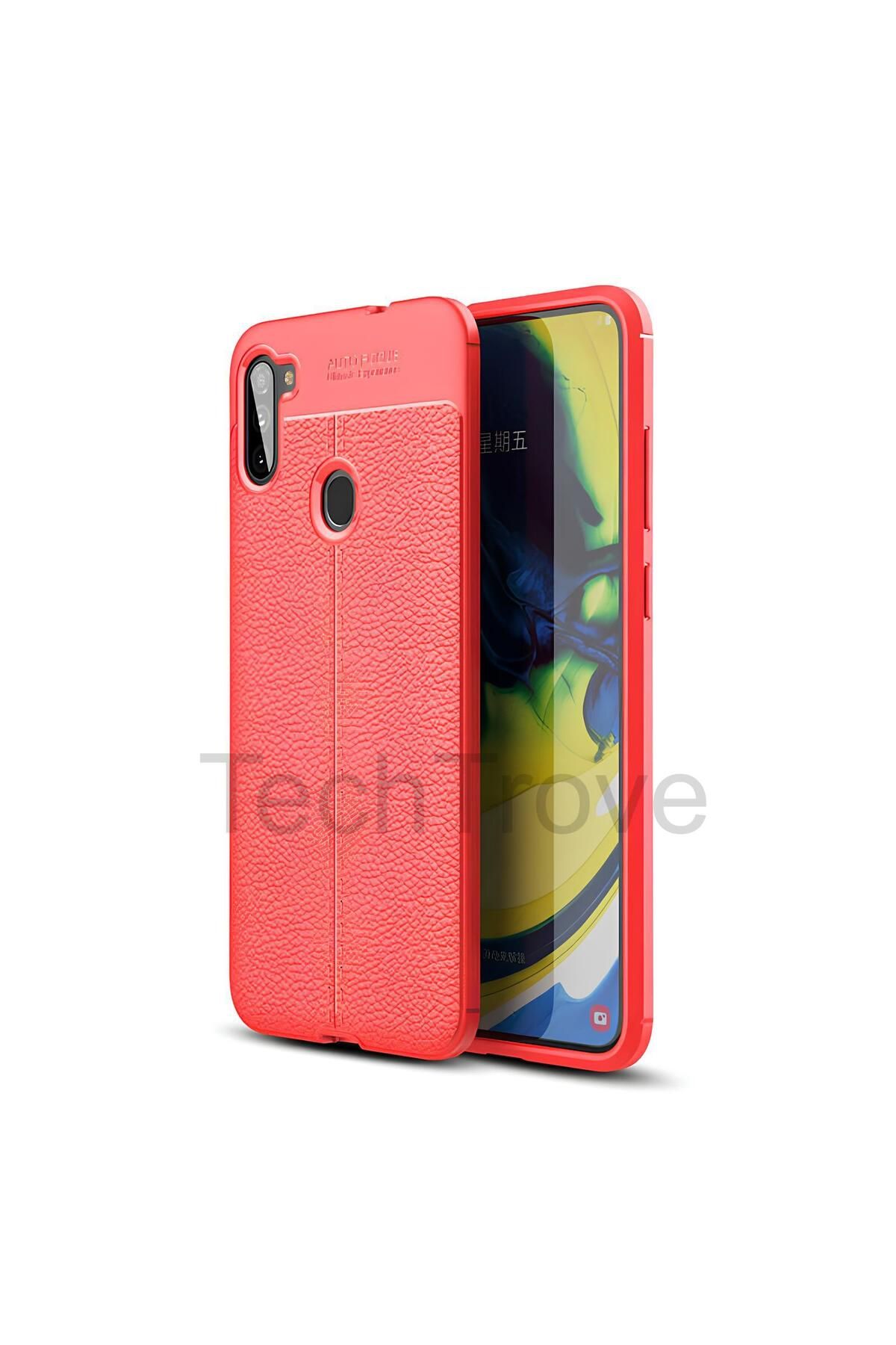 TechTrove Samsung Galaxy A11 Kılıf Deri Extra Korumalı Slikon Kapak