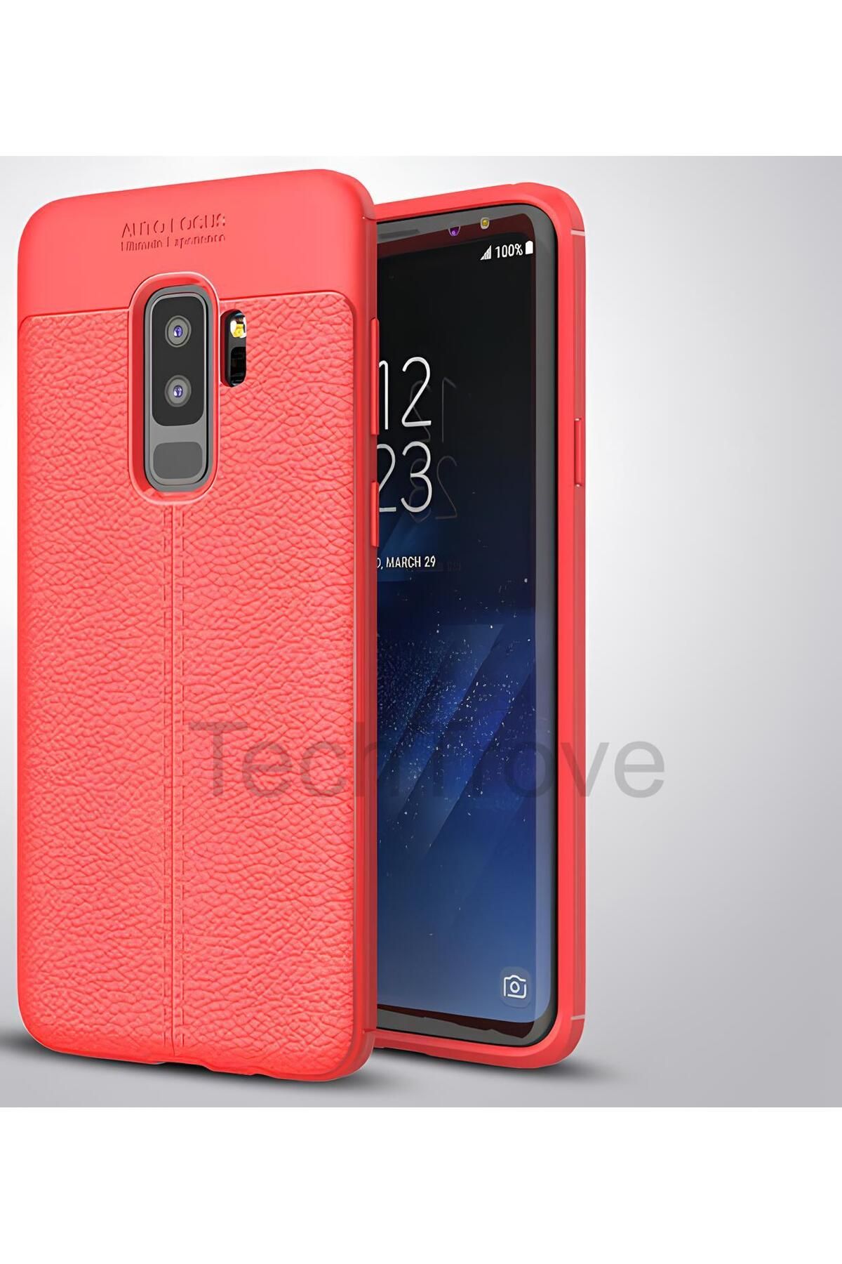 TechTrove Samsung Galaxy S9 Plus Kılıf Deri Extra Korumalı Slikon Kapak
