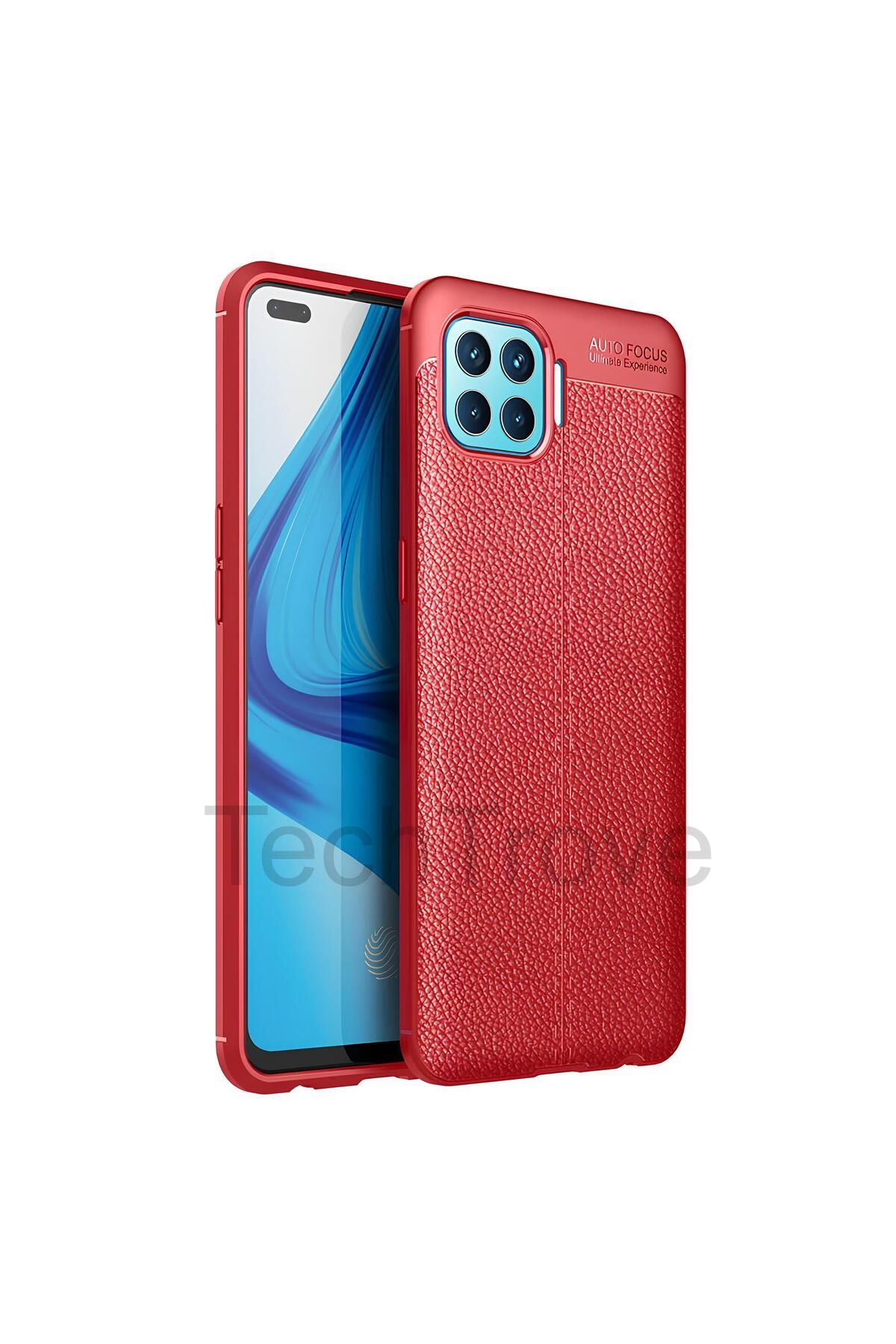 TechTrove Oppo Reno 4 Lite Kılıf Deri Extra Korumalı Slikon Kapak