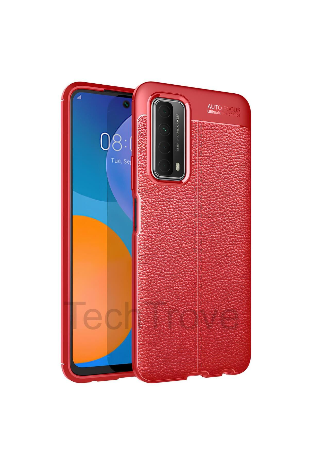 TechTrove Huawei P Smart 2021 Kılıf Deri Extra Korumalı Slikon Kapak