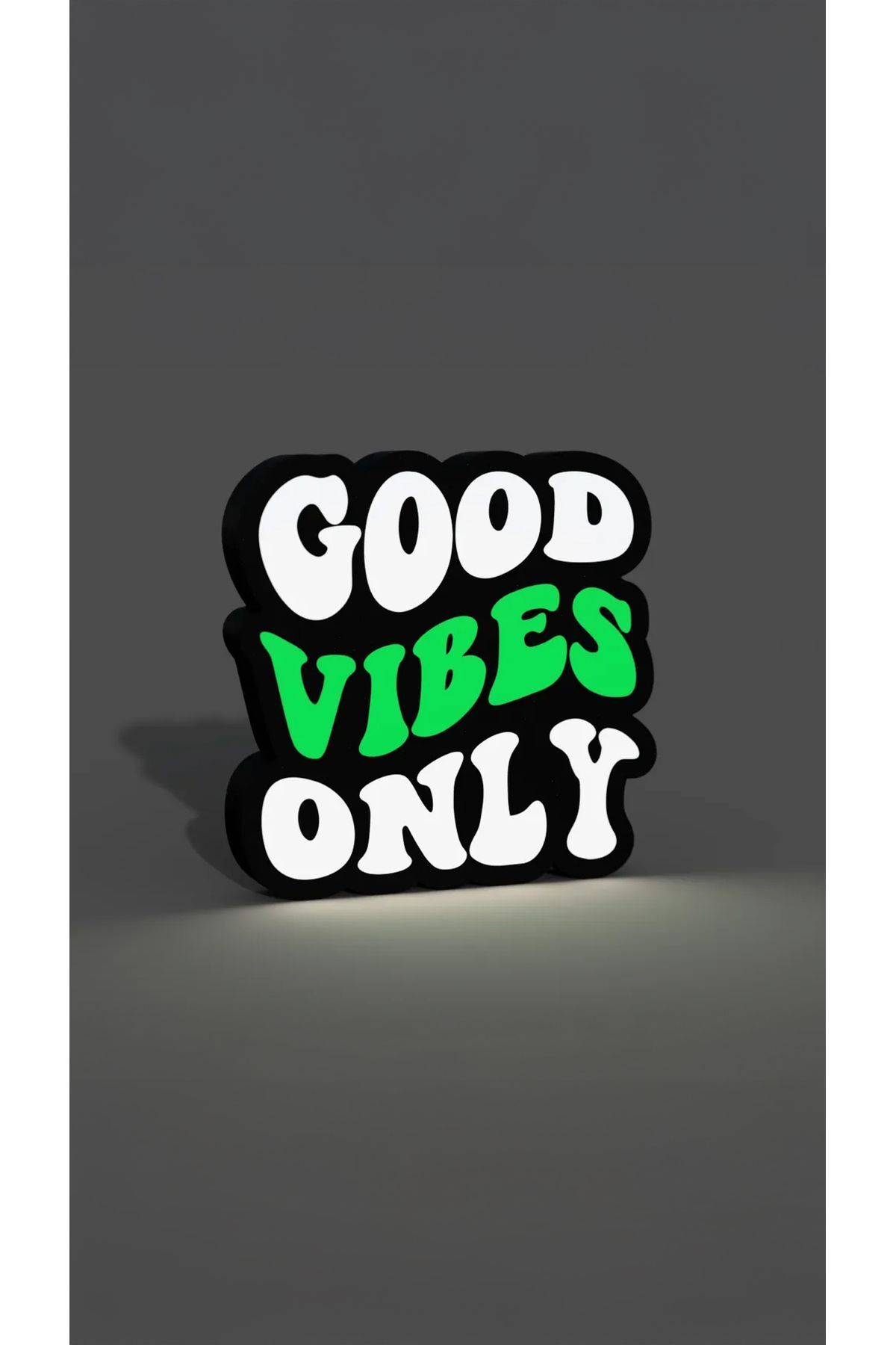 SerenityHaven Good Vibes Only Dekoratif Aydınlatma LED Gece Lambası