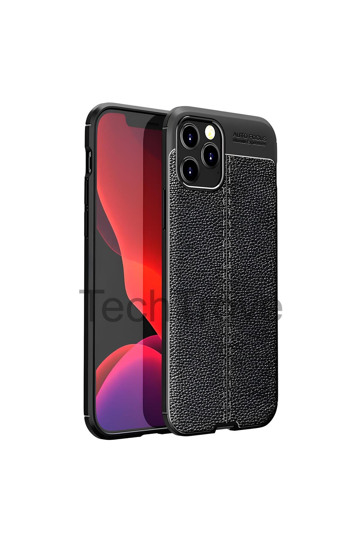 TechTrove Apple iPhone 12 Pro Kılıf Deri Extra Korumalı Slikon Kapak