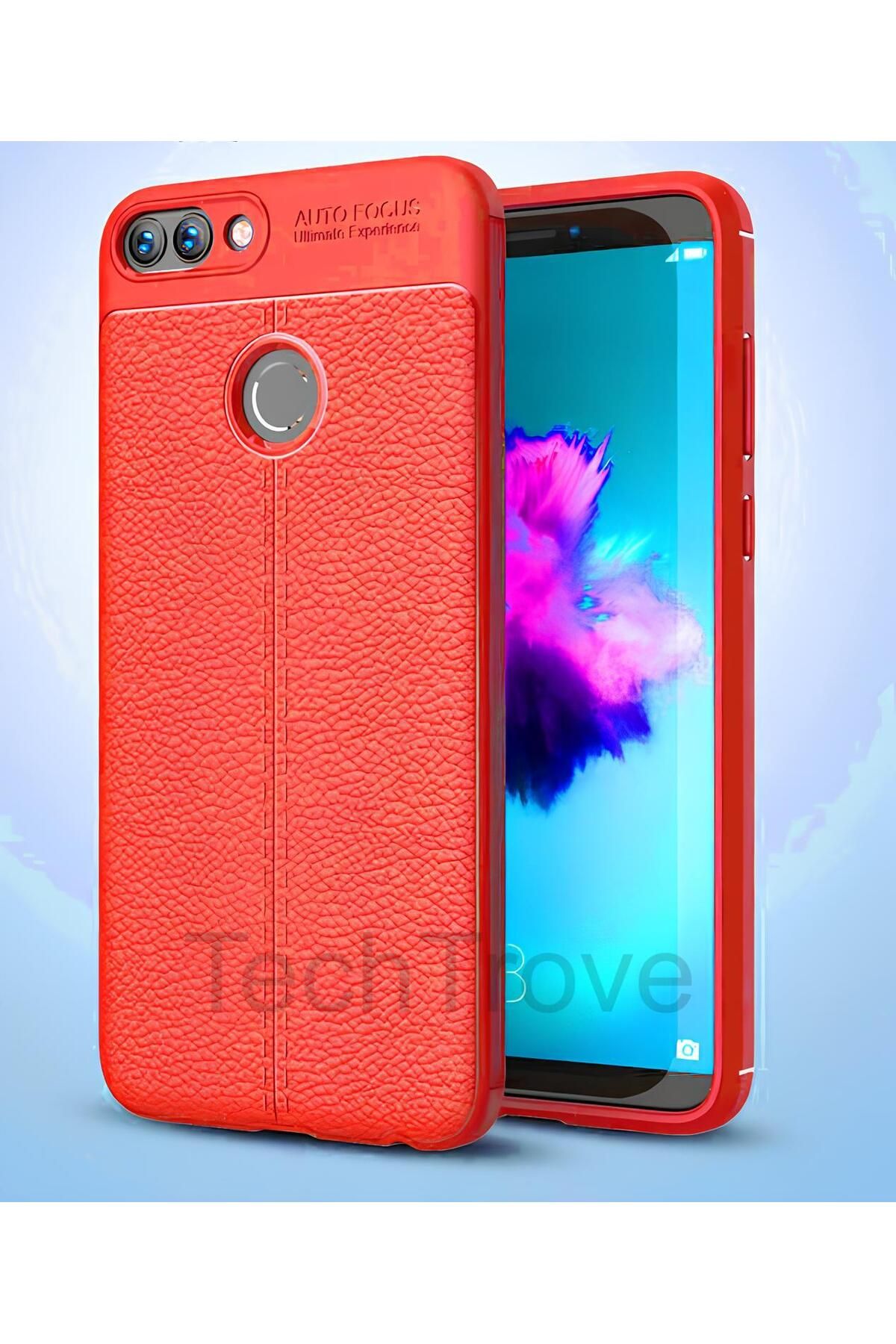 TechTrove Huawei P Smart Kılıf Deri Extra Korumalı Slikon Kapak