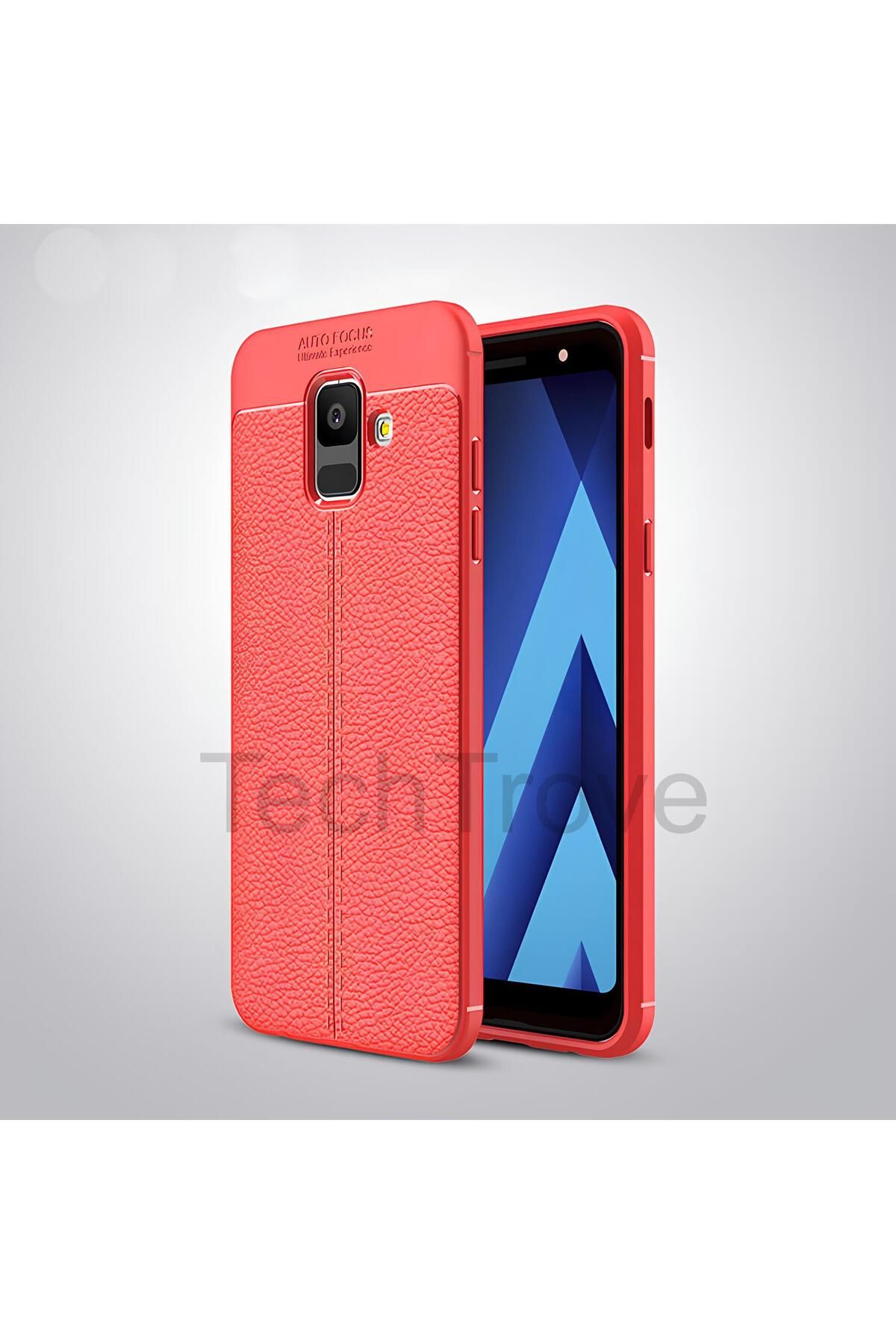 TechTrove Samsung Galaxy A6 2018 Kılıf Deri Extra Korumalı Slikon Kapak