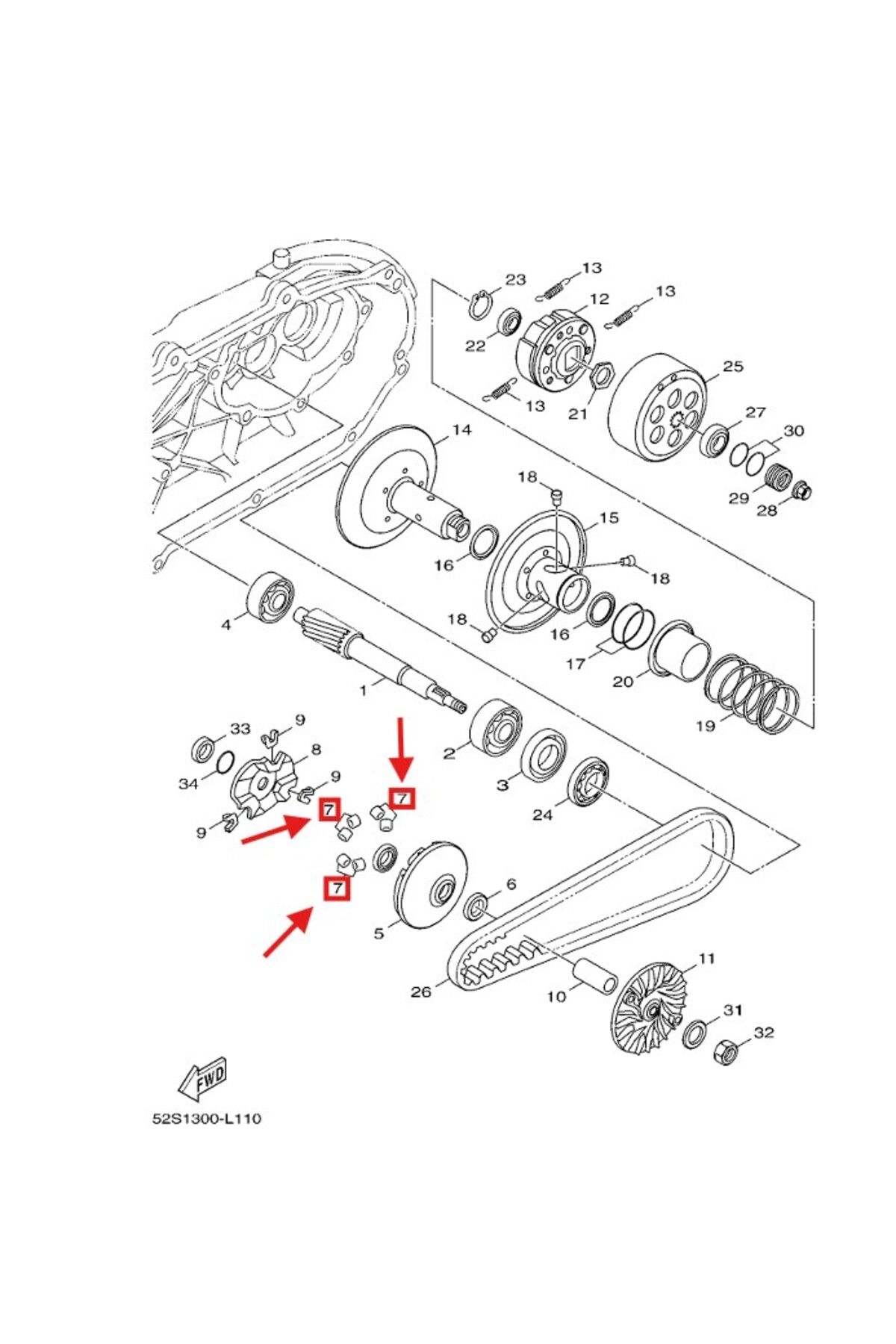 Yamaha XENTER DEBRİYAJ GALETİ (6 ADET)