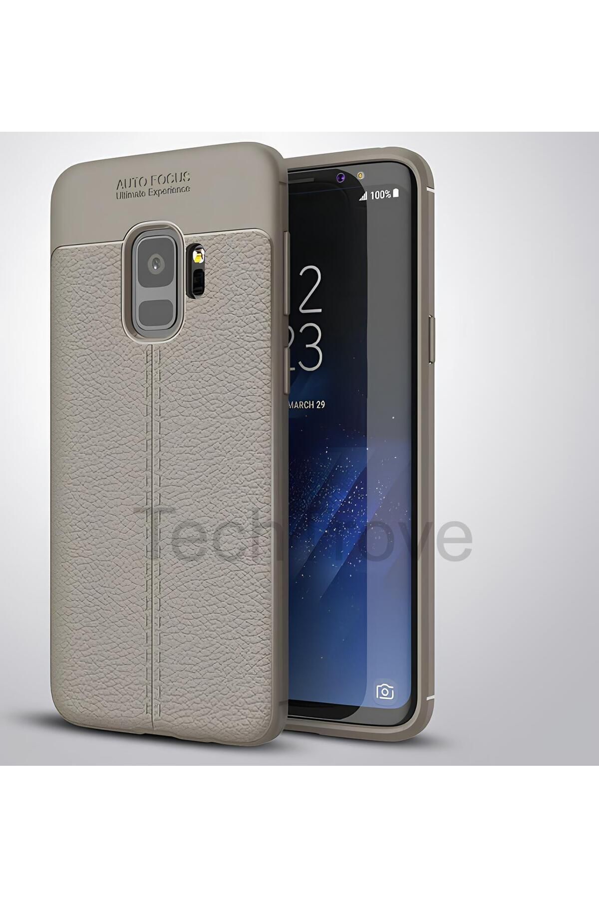 TechTrove Samsung Galaxy S9 Kılıf Deri Extra Korumalı Slikon Kapak