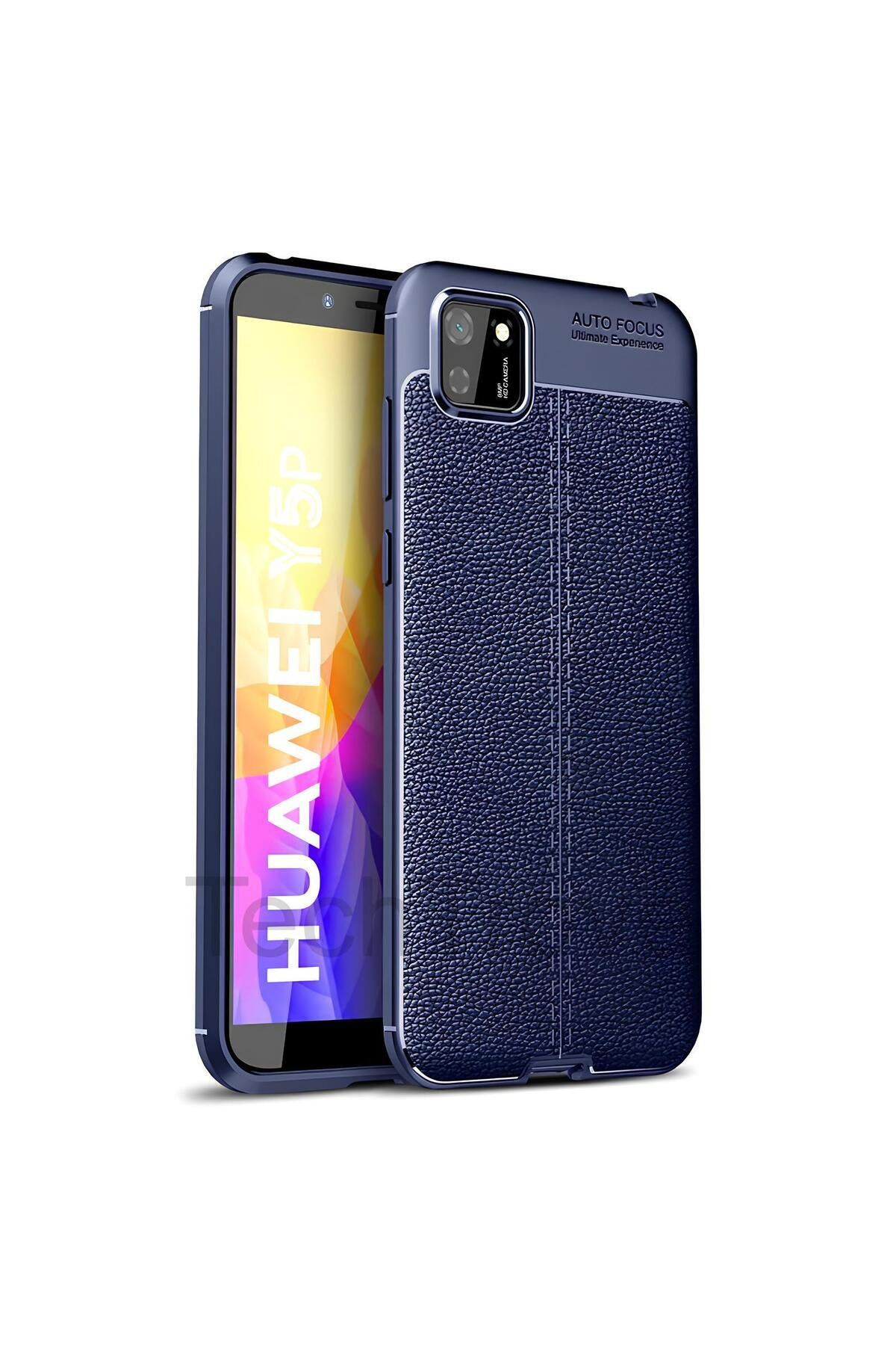 TechTrove Huawei Y5P Kılıf Deri Extra Korumalı Slikon Kapak