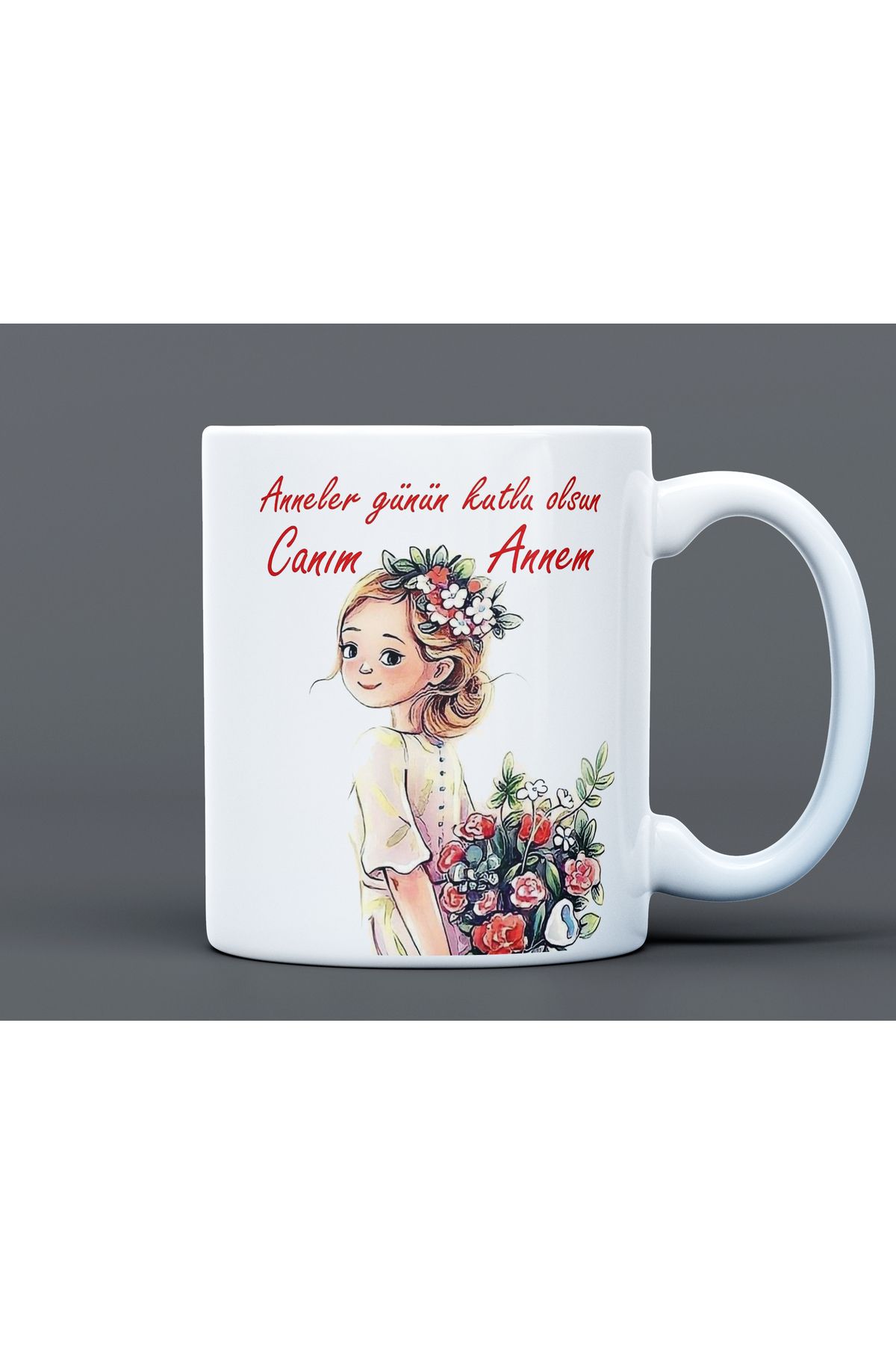 AA Shop Anneler Günü Hediye Büyük Boy Porselen Kupa Bardak