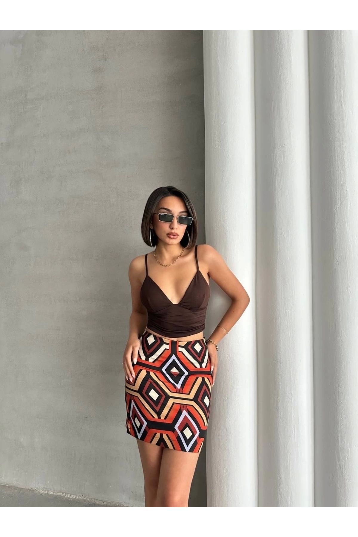 ufukmoda Etnik desen etek s25470