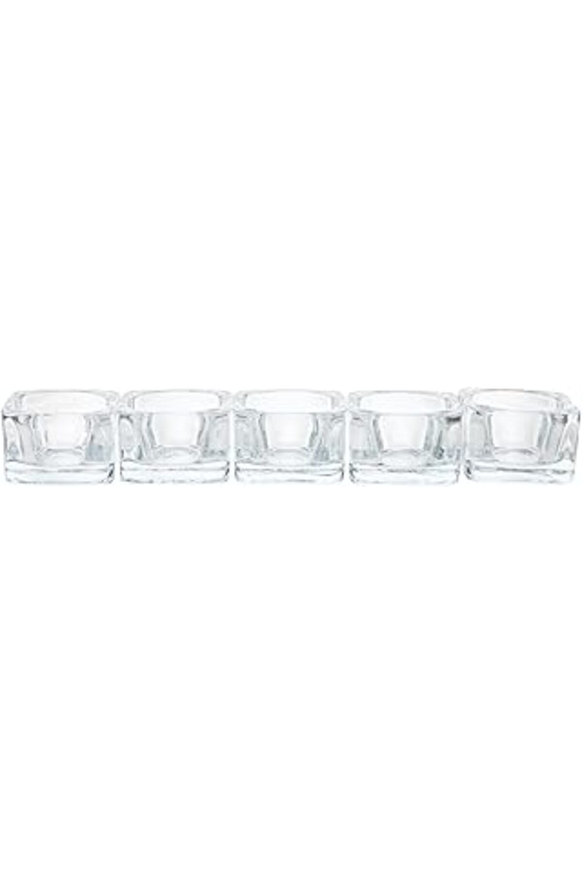Pazarcan Glasig Mumluk Şeffaf Cam; (5 X 5 Cm); 5 Adet