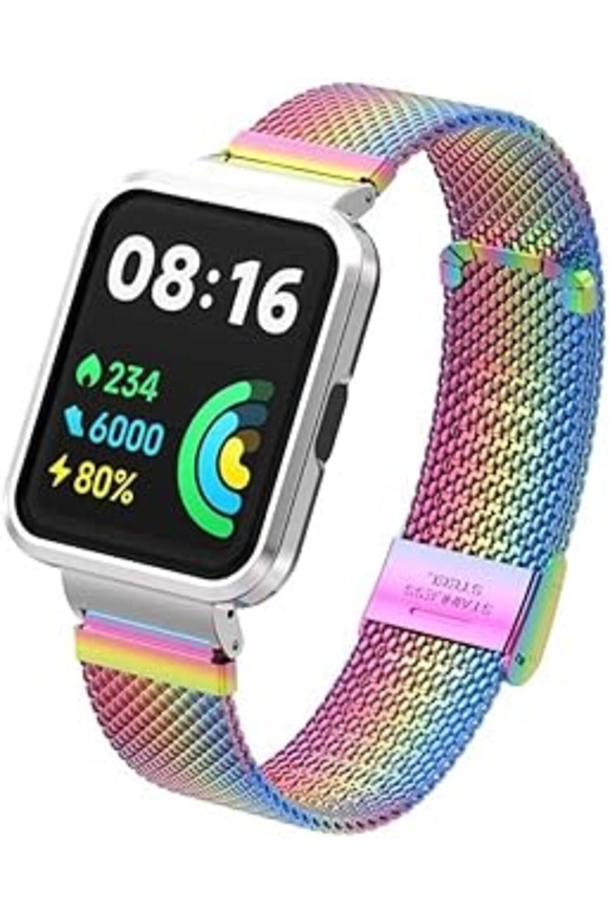 nazeninstoğu İle Uyumlu Redmi Watch 2 Lite Krd-66 Metal Kordon Colorful