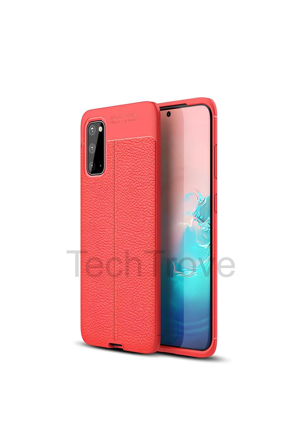 TechTrove Samsung Galaxy S20 Kılıf Deri Extra Korumalı Slikon Kapak
