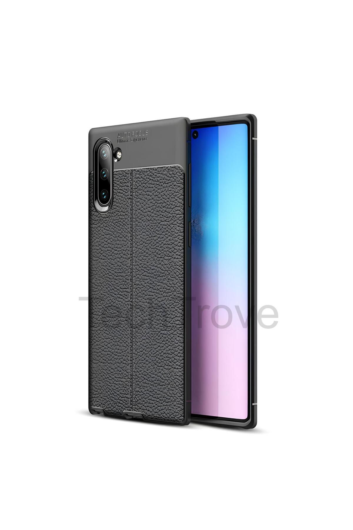 TechTrove Samsung Galaxy Note 10 Kılıf Deri Extra Korumalı Slikon Kapak