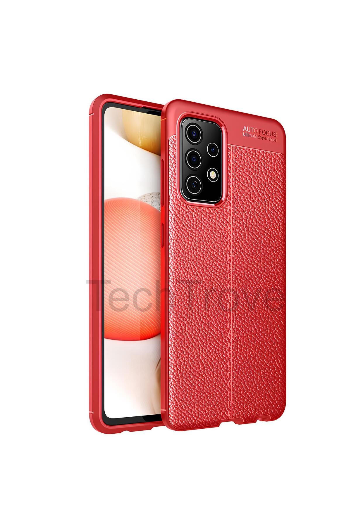 TechTrove Samsung Galaxy A72 Kılıf Deri Extra Korumalı Slikon Kapak