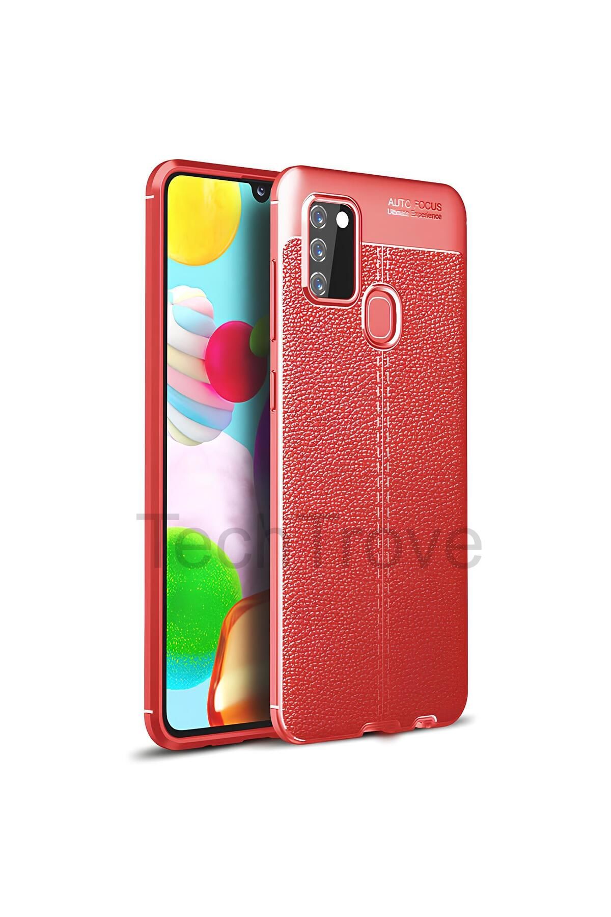 TechTrove Samsung Galaxy A21S Kılıf Deri Extra Korumalı Slikon Kapak