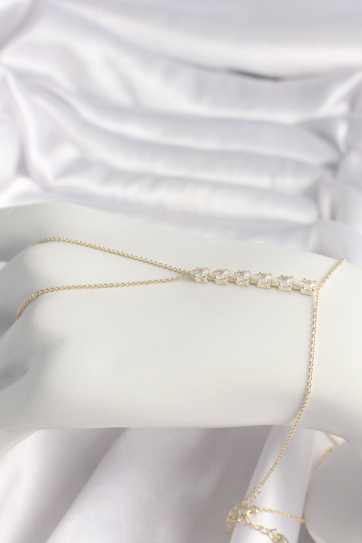 callerrons accessories Pirinç Gold Renk Zirkon Taşlı Yıldız Model Kadın Şahmeran - EBJ250118W30722