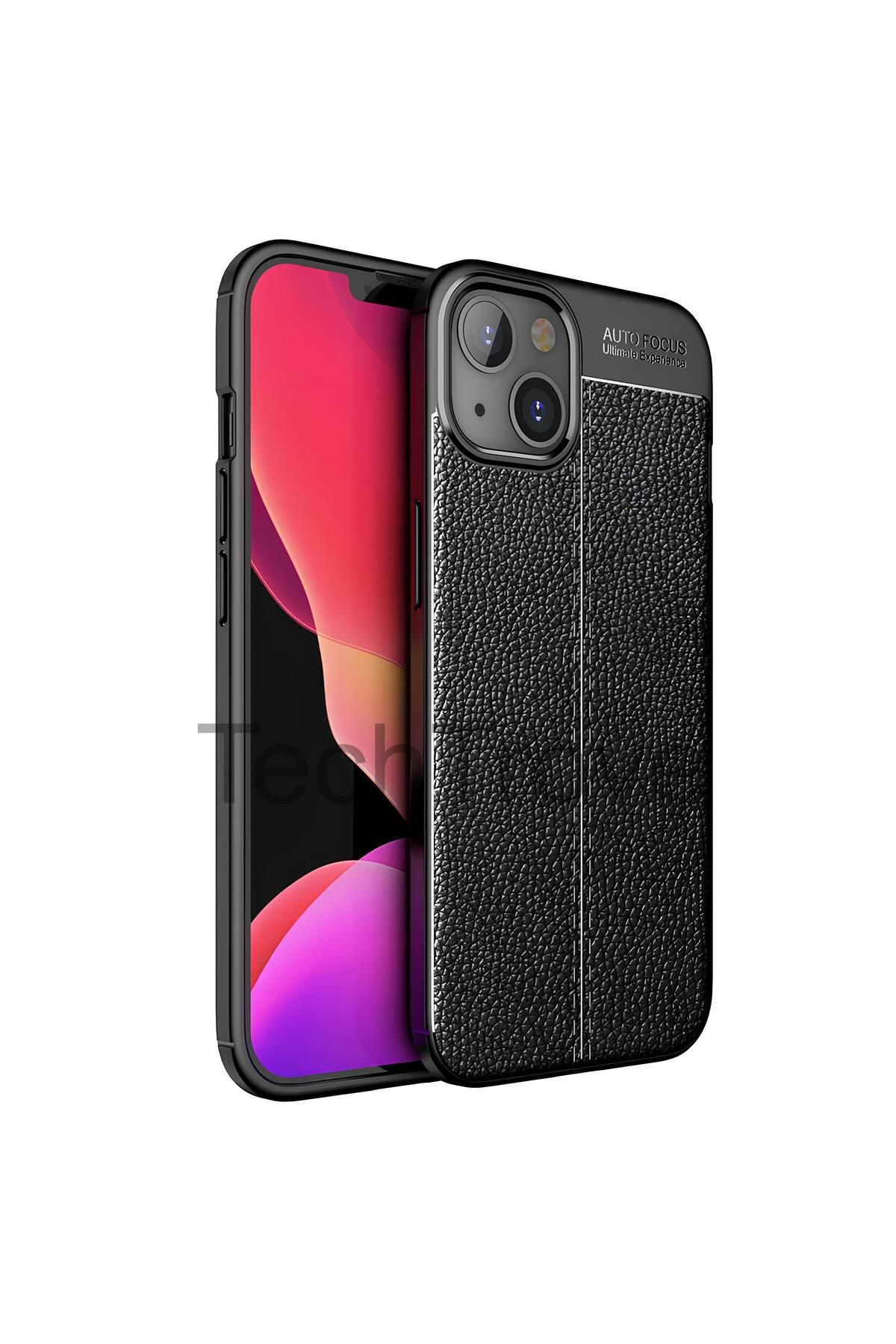 TechTrove Apple iPhone 13 Mini Kılıf Deri Extra Korumalı Slikon Kapak