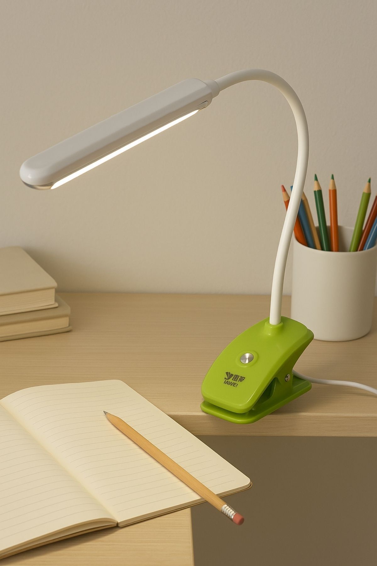 SerenityHaven 11 Smd Ledli Şarjlı Mandallı Masa Lambası CE - ISO9001 Belgeli