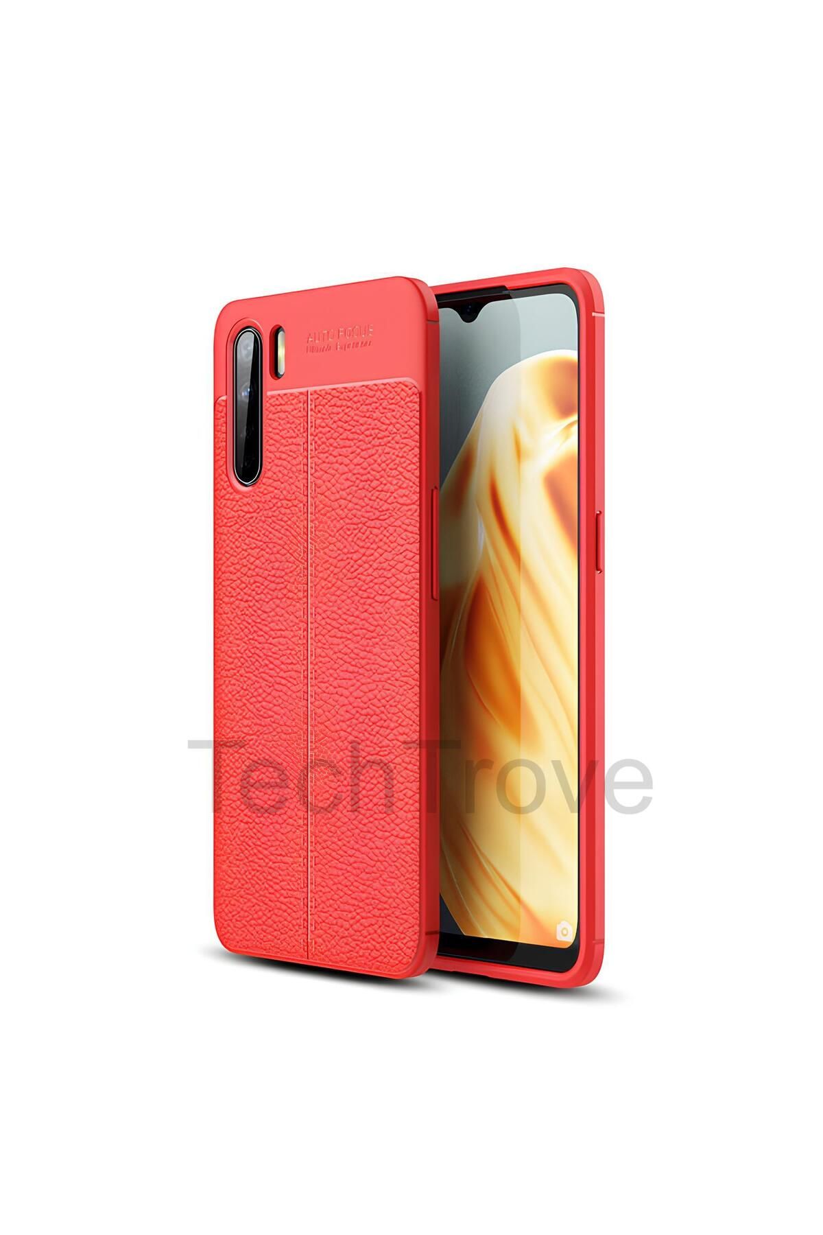 TechTrove Oppo Reno 3 Kılıf Deri Extra Korumalı Slikon Kapak