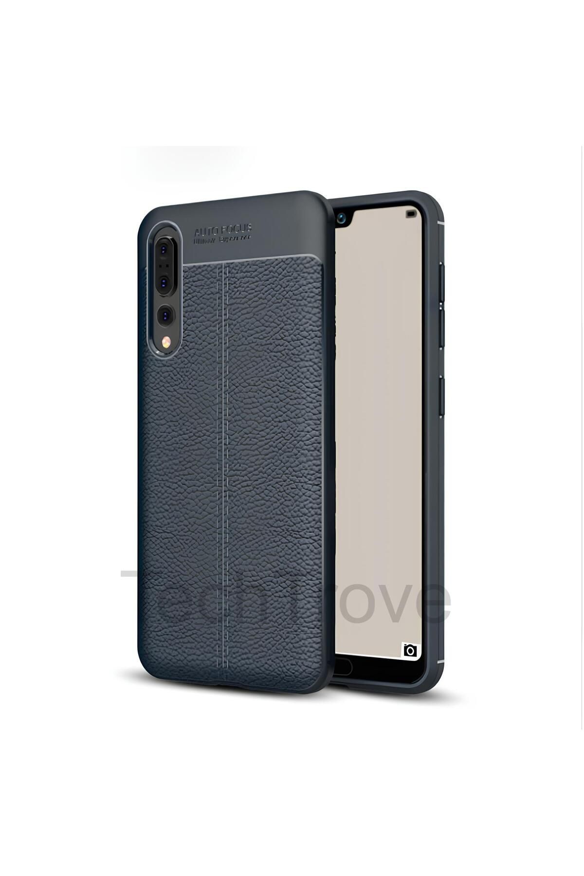 TechTrove Huawei P20 Pro Kılıf Deri Extra Korumalı Slikon Kapak