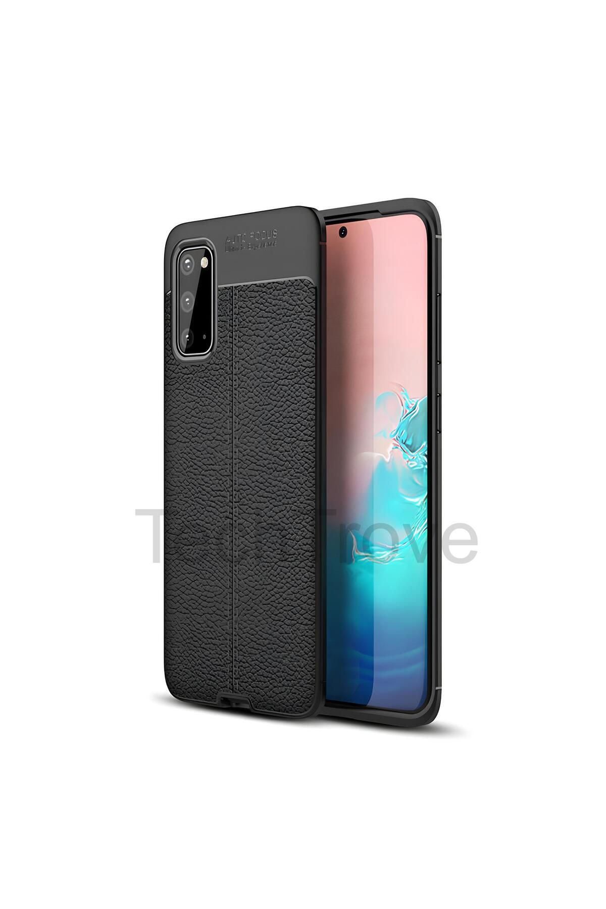 TechTrove Samsung Galaxy S20 Kılıf Deri Extra Korumalı Slikon Kapak