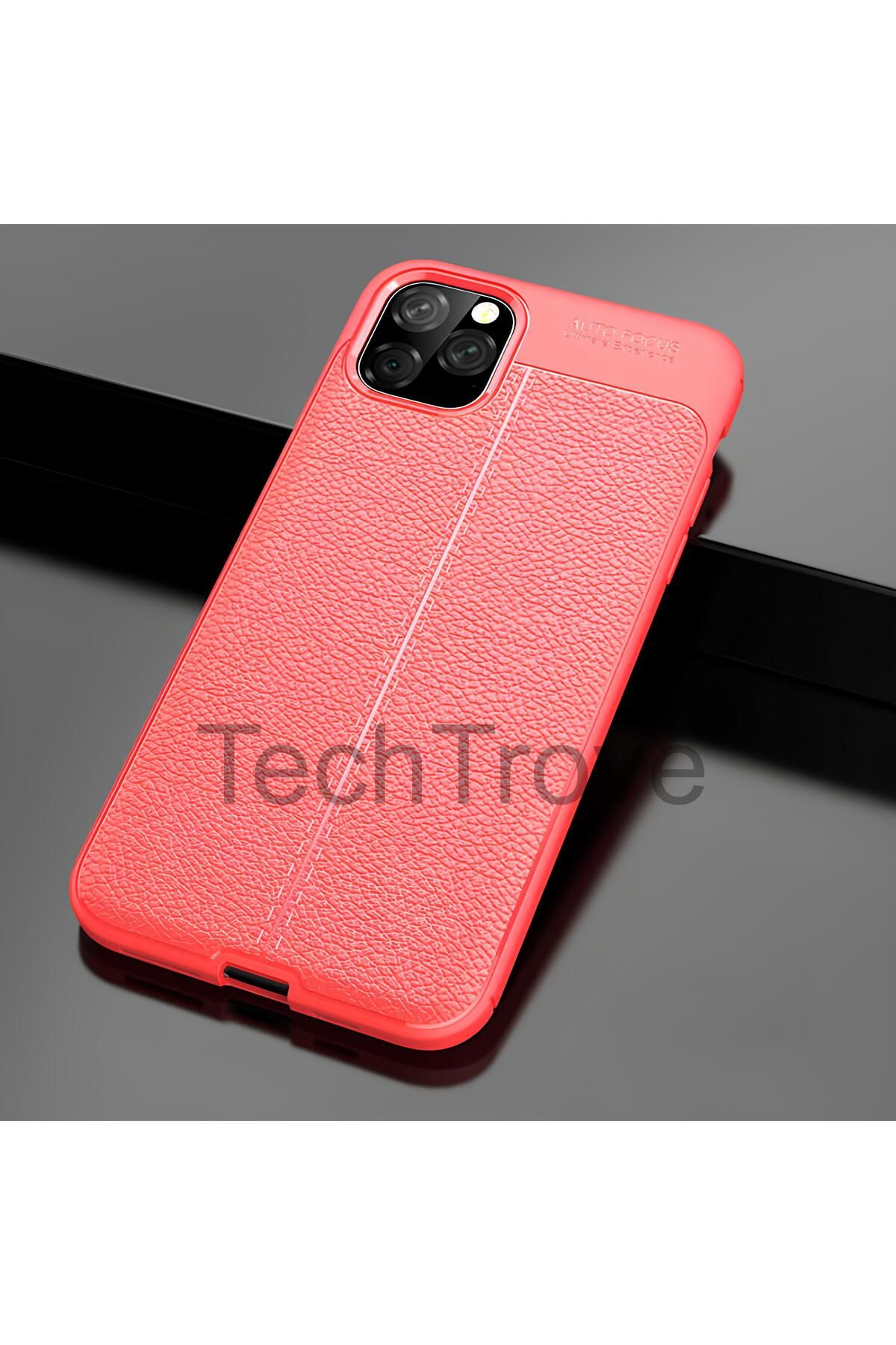TechTrove Apple iPhone 11 Pro Max Kılıf Deri Extra Korumalı Slikon Kapak