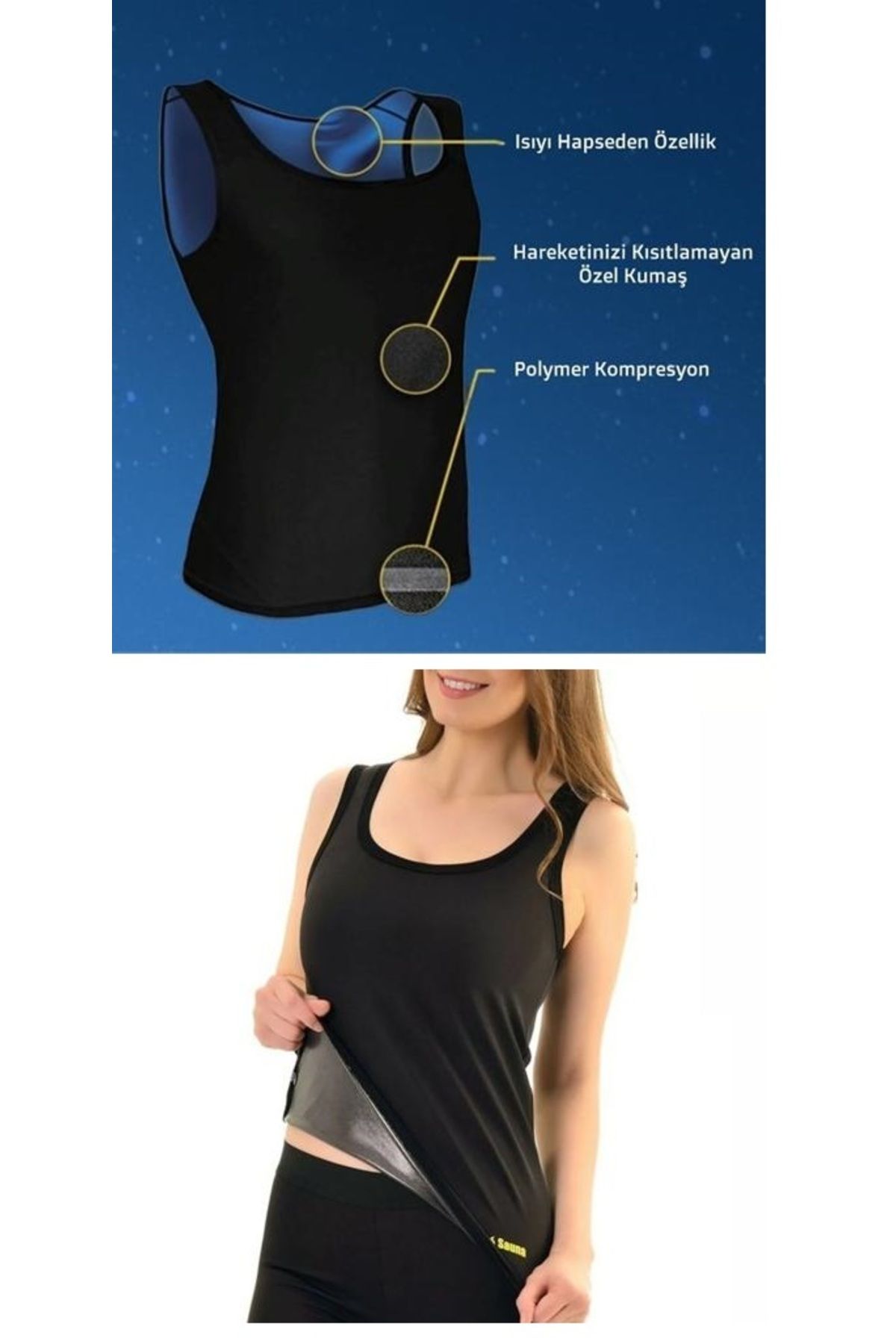 HobiDünyasıElif Termal Sauna Atlet ( XL ) Neotex Terletme Atleti