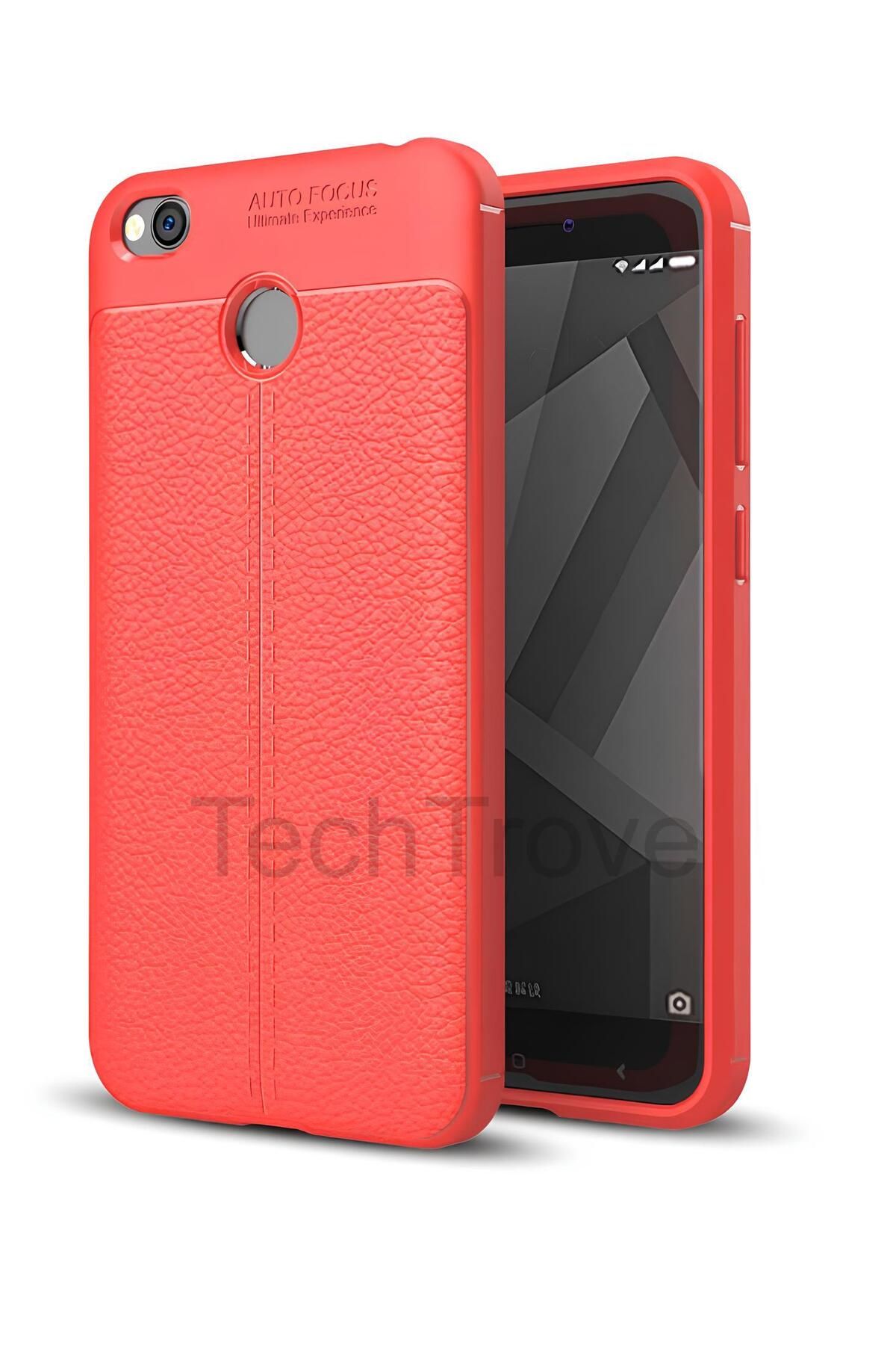 TechTrove Xiaomi Redmi 4x Kılıf Deri Extra Korumalı Slikon Kapak