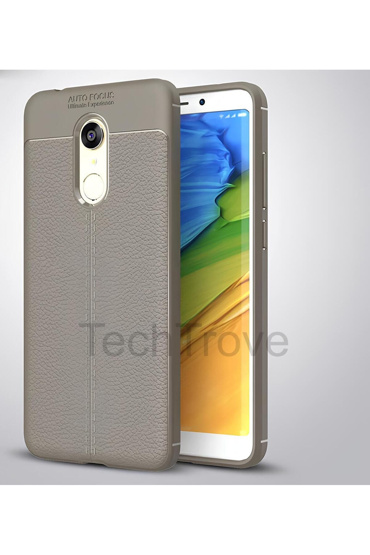 TechTrove Xiaomi Redmi 5 Kılıf Deri Extra Korumalı Slikon Kapak