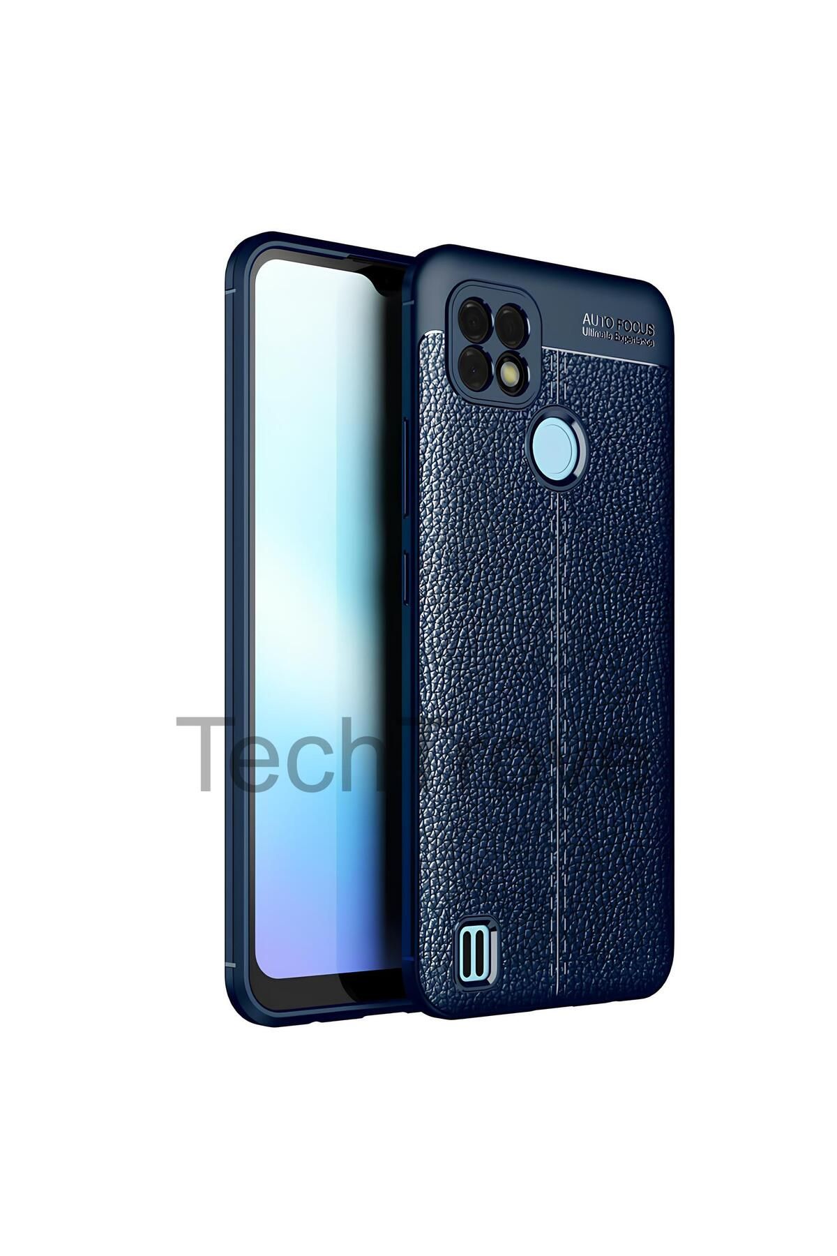 TechTrove Realme C21 Kılıf Deri Extra Korumalı Slikon Kapak