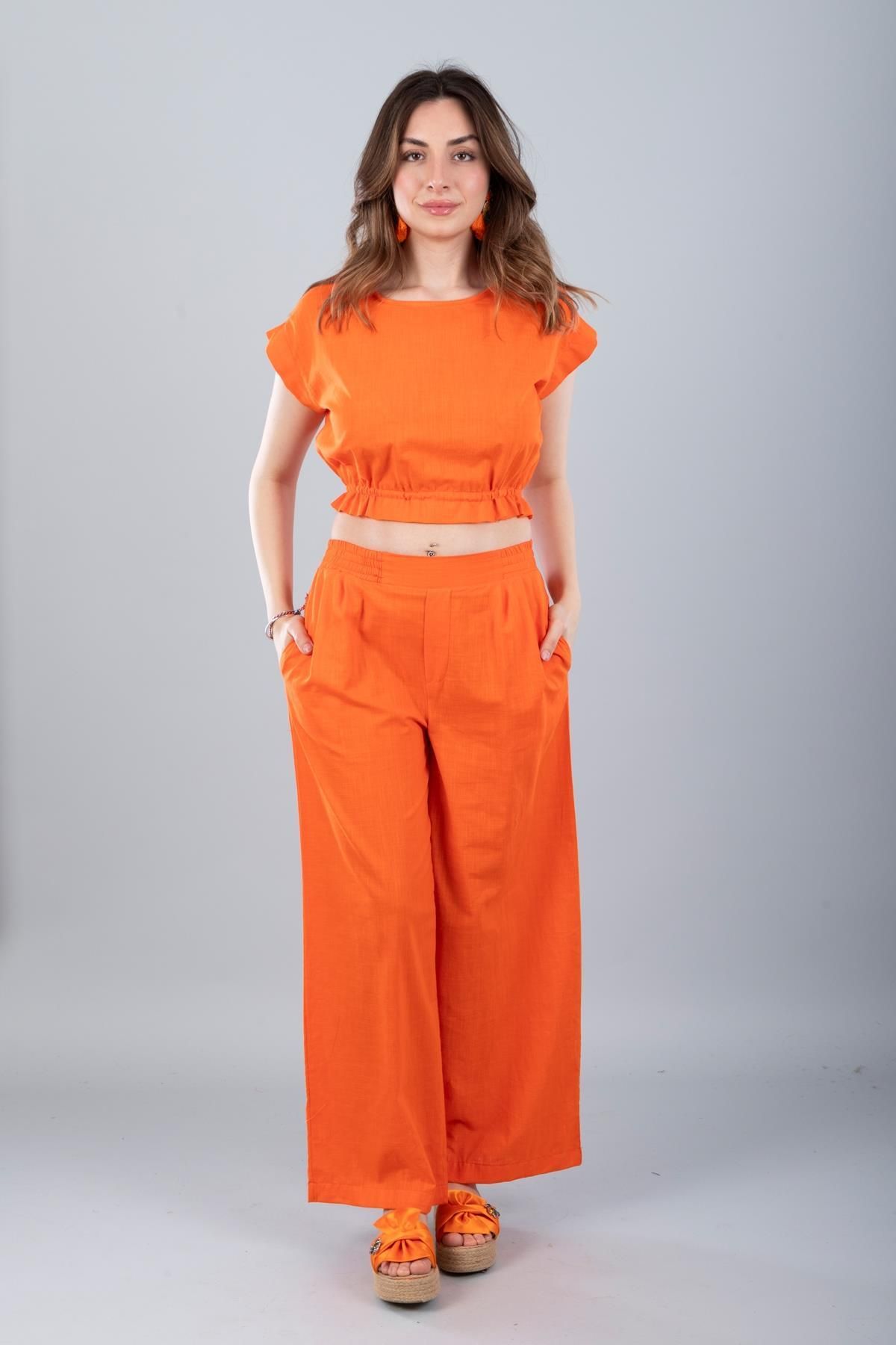 Bonitas Beachwear Pamuklu Pantolon Oranj