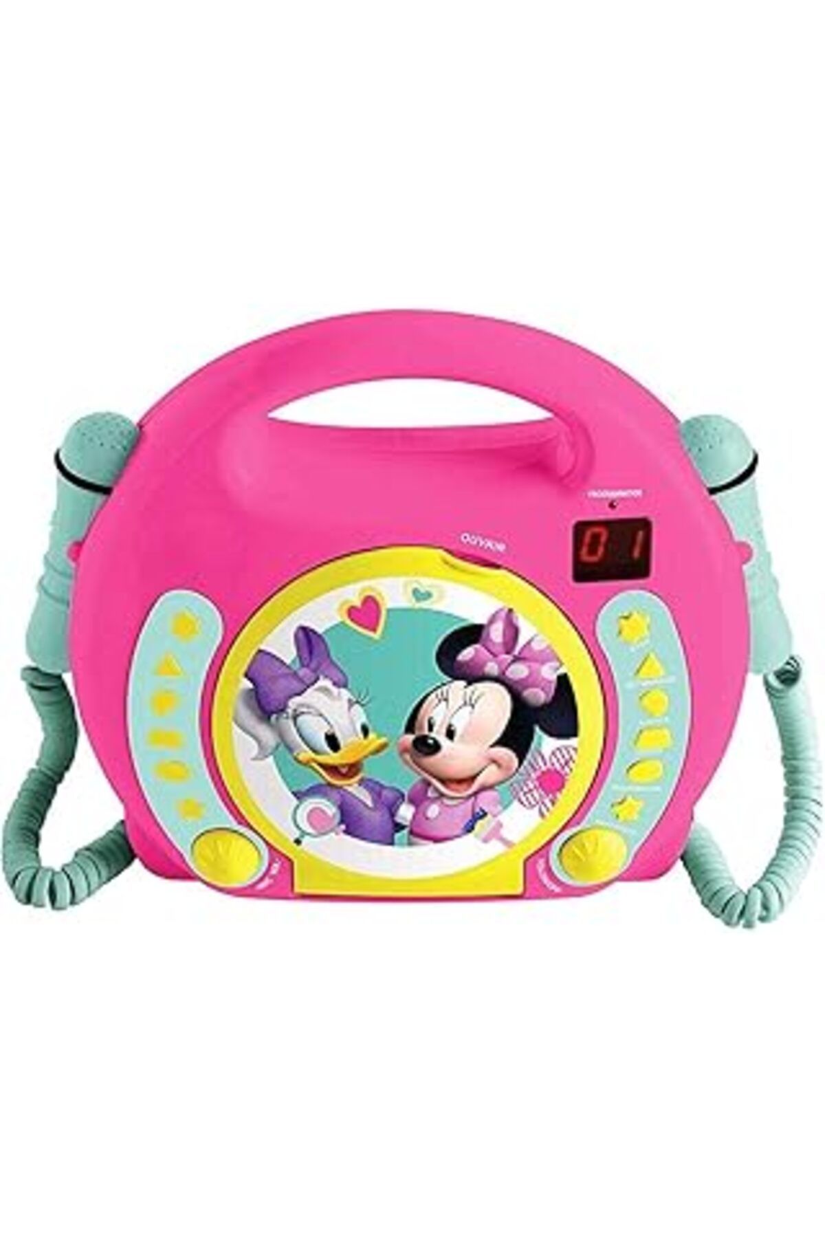 Mu Art Ahşap Lexibook Disney Junior Minnie Mouse Cd Çalar, 2 Oyuncak Mikrofonlu, Kulaklık Jakı, Akülü, Pembe, Rc