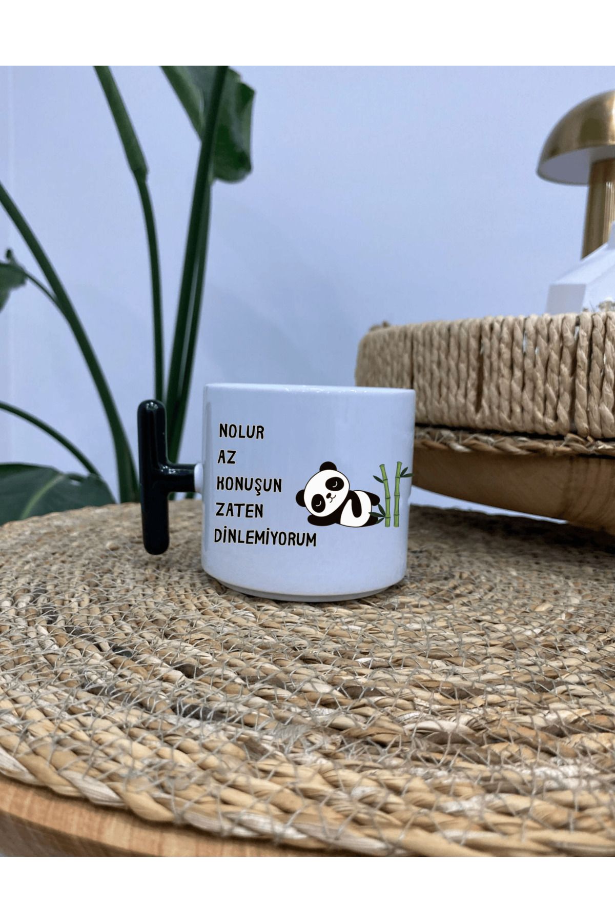 designard Özel Tasarım Baskılı T Kulplu Kahve & Latte Fincan